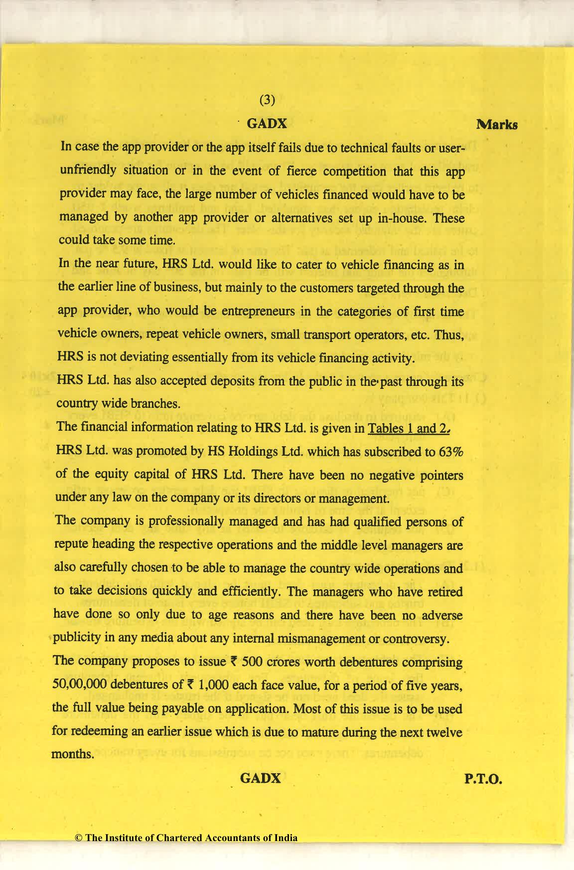 CA Final Nov 2018 Question Paper - Paper 6B – Financial Services and Capital Markets - Page 3