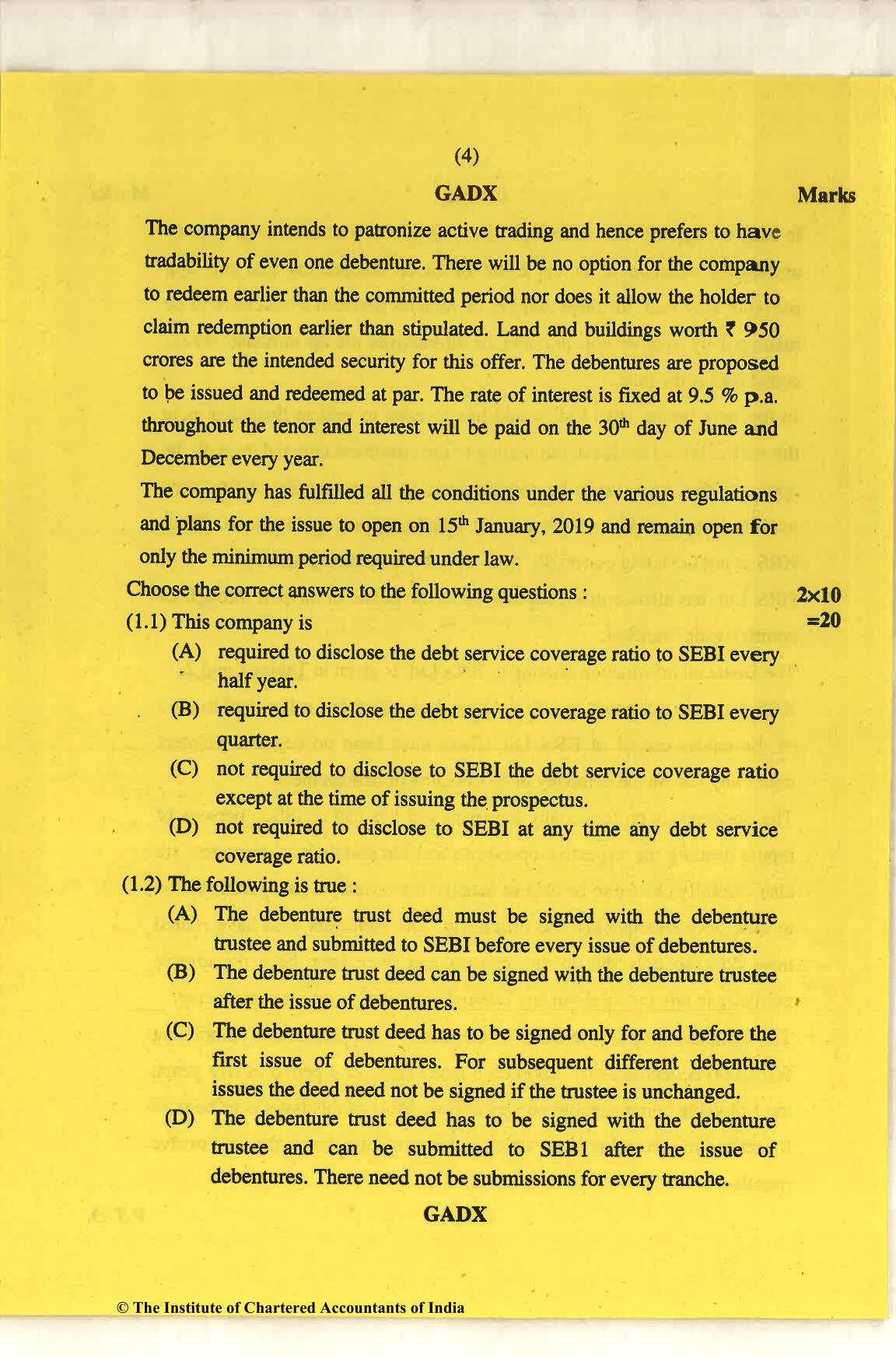CA Final Nov 2018 Question Paper - Paper 6B – Financial Services and Capital Markets - Page 4