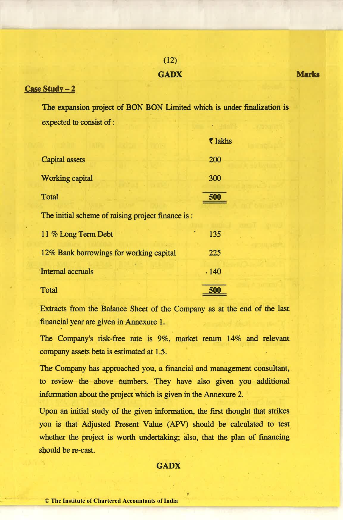 CA Final Nov 2018 Question Paper - Paper 6B – Financial Services and Capital Markets - Page 12