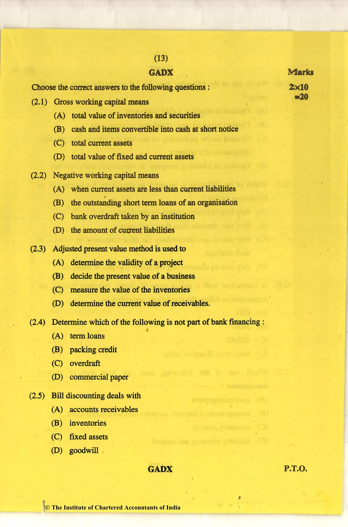 CA Final Nov 2018 Question Paper - Paper 6B – Financial Services and Capital Markets - Page 13