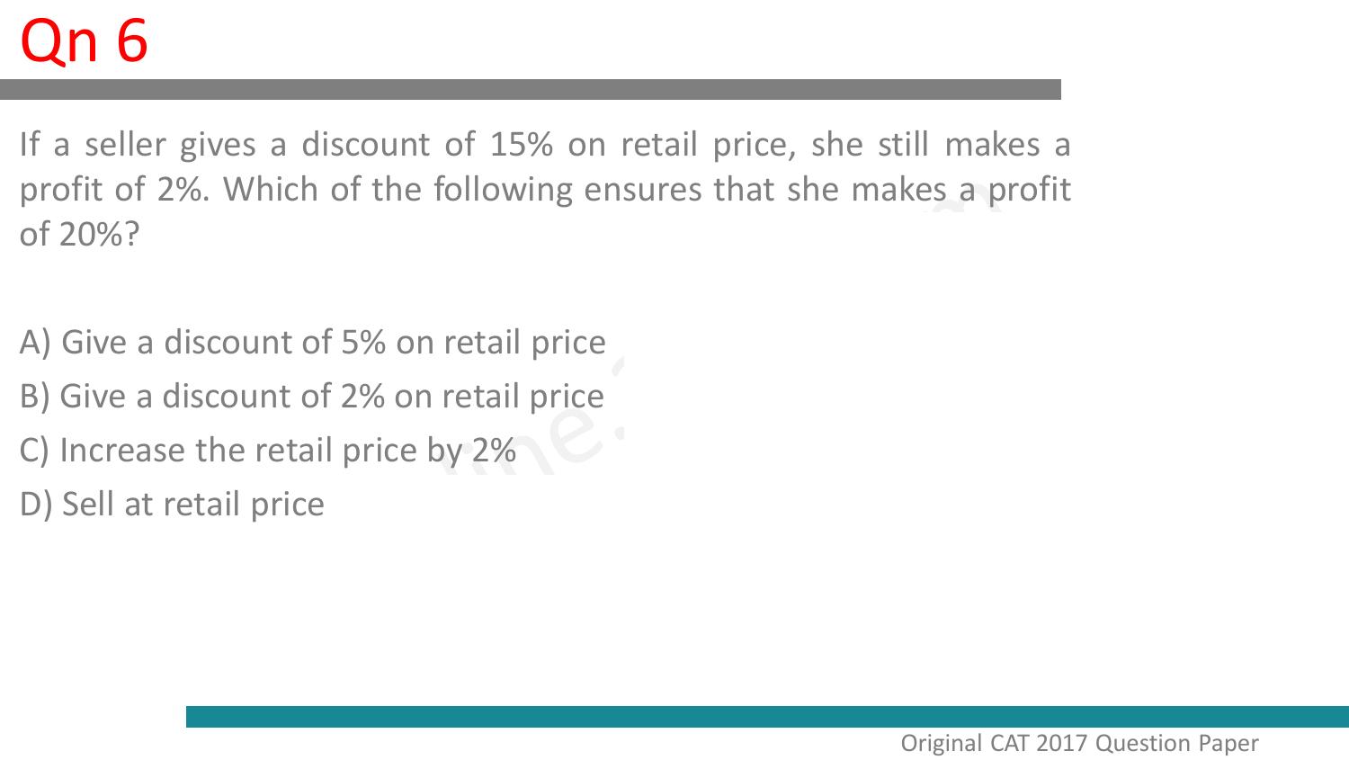 CAT 2017 CAT QA Slot 1 Question Paper - Page 7