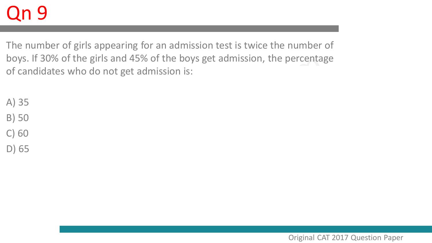 CAT 2017 CAT QA Slot 1 Question Paper - Page 10
