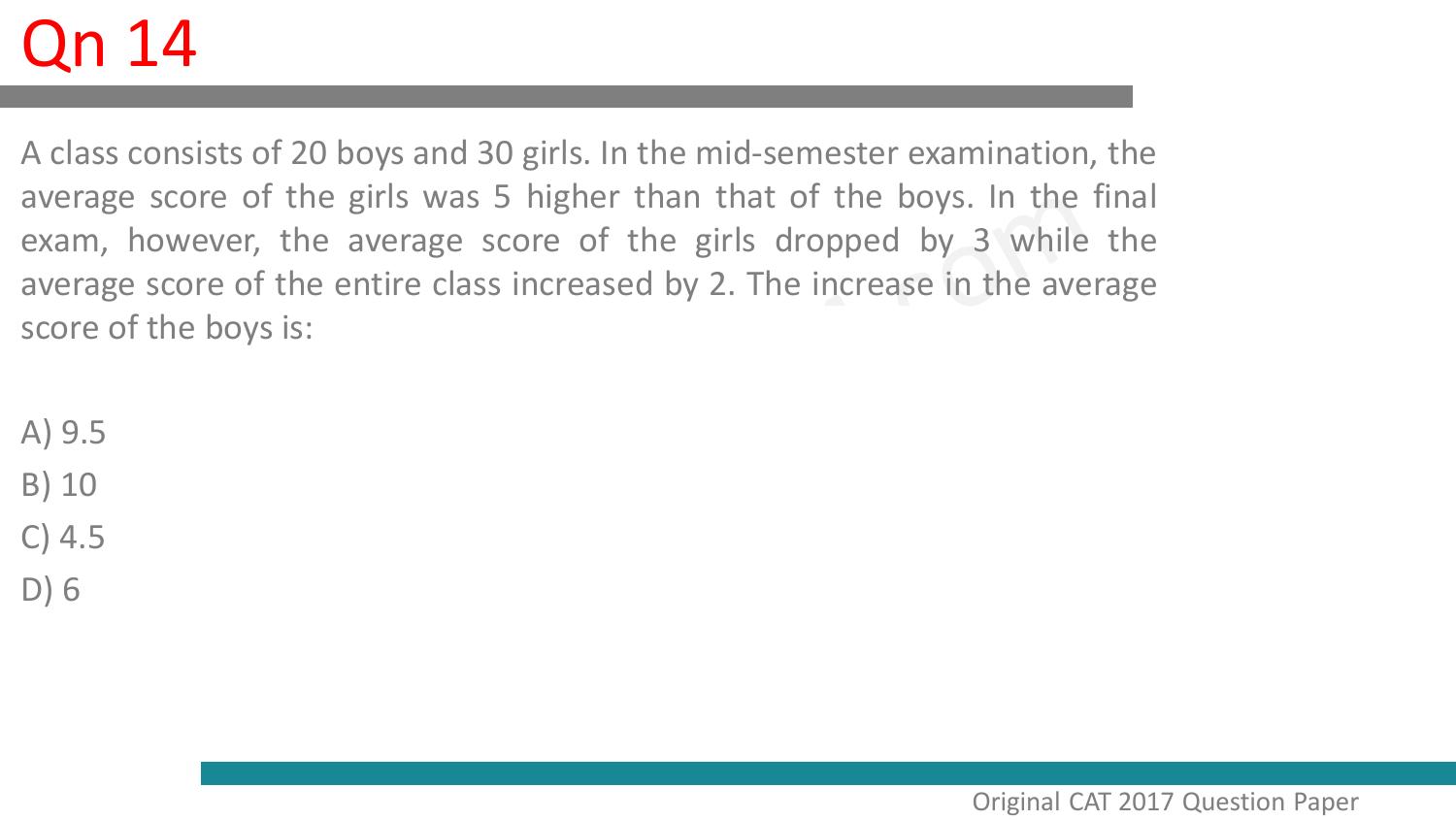 CAT 2017 CAT QA Slot 1 Question Paper - Page 15