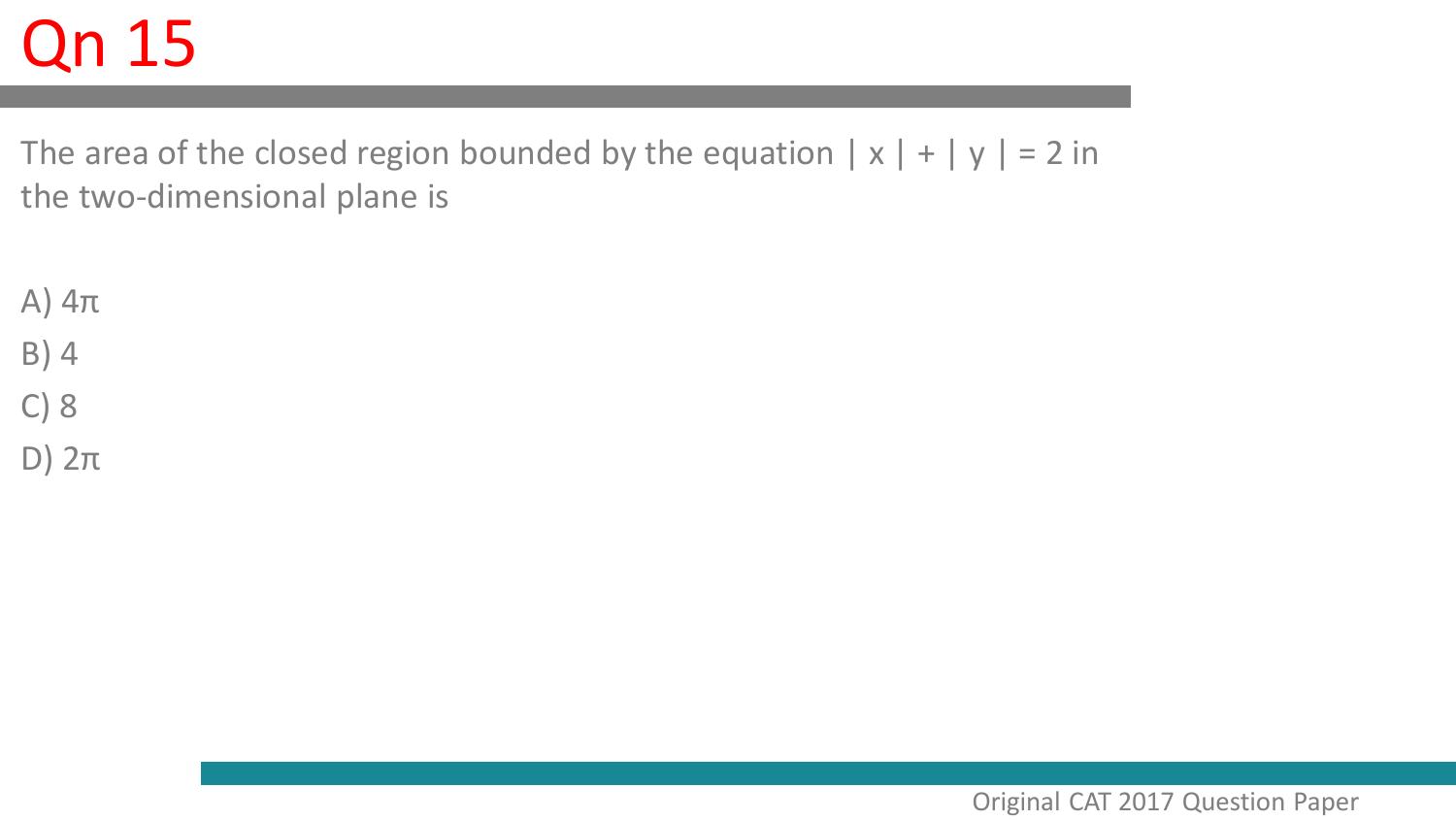 CAT 2017 CAT QA Slot 1 Question Paper - Page 16