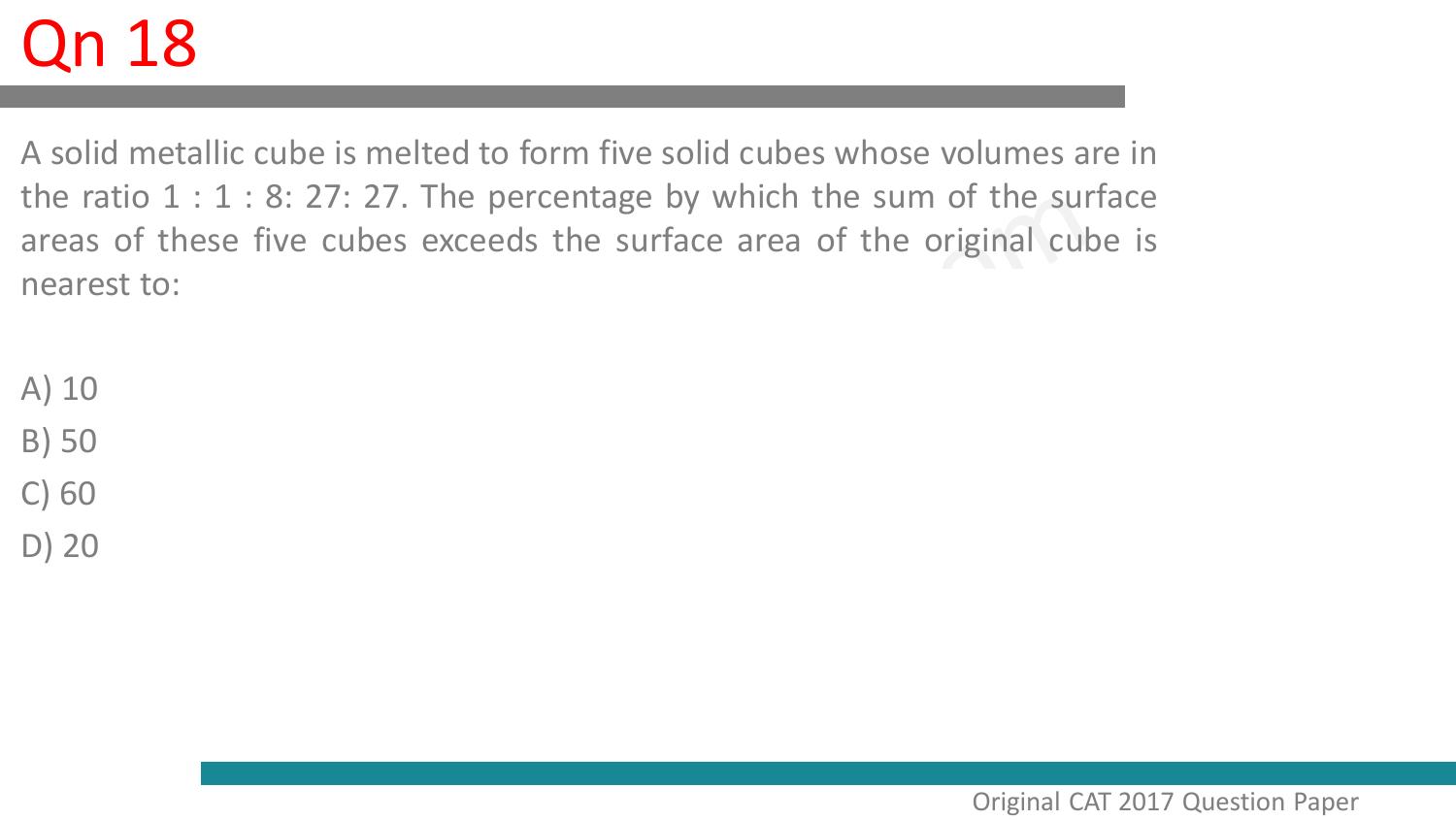 CAT 2017 CAT QA Slot 1 Question Paper - Page 19