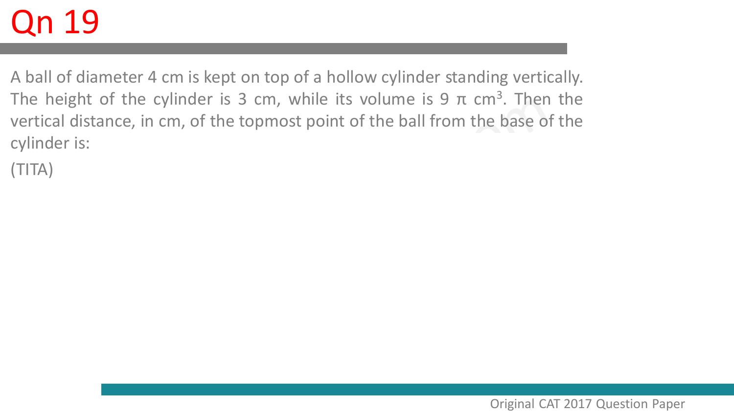 CAT 2017 CAT QA Slot 1 Question Paper - Page 20