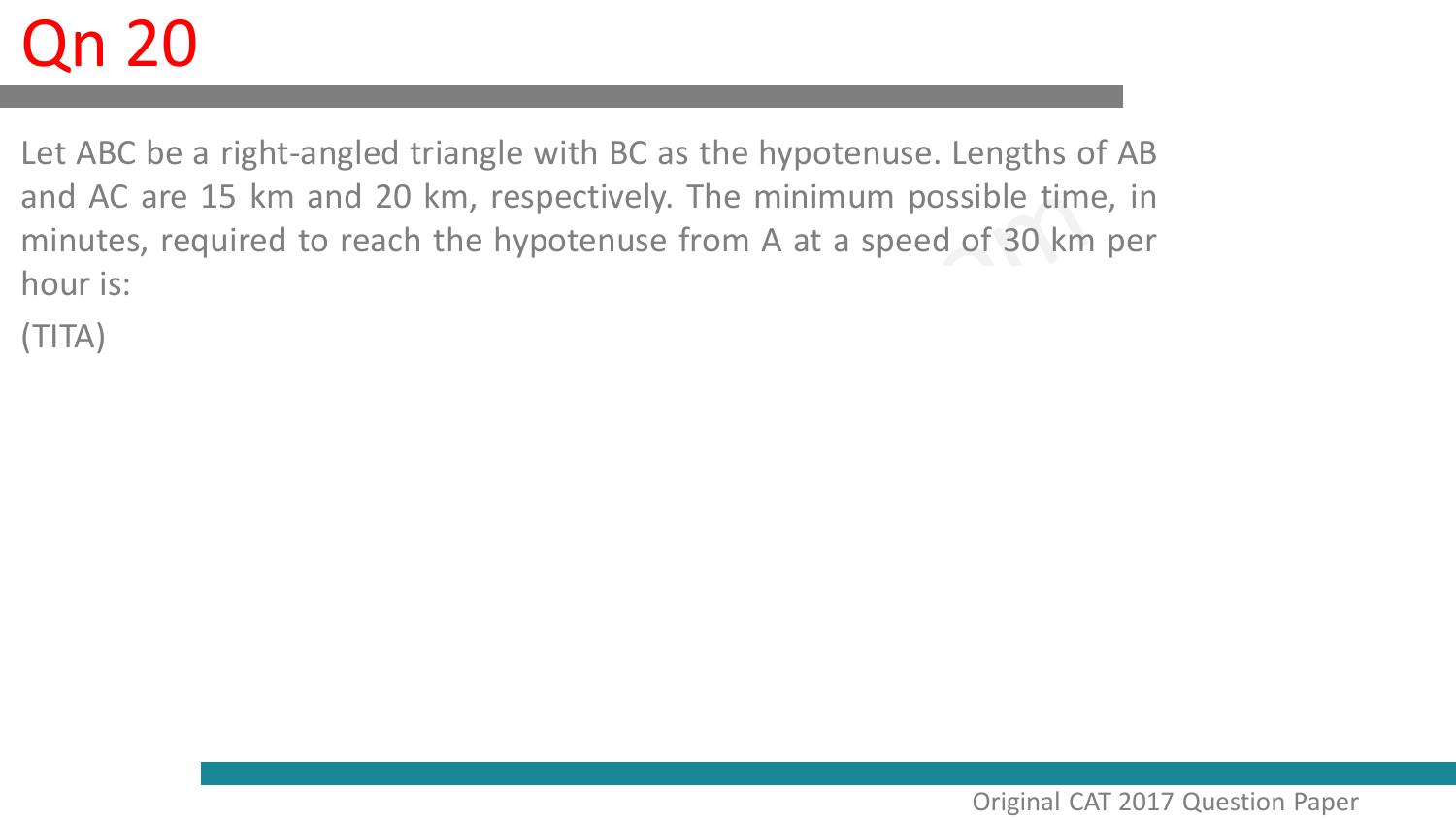 CAT 2017 CAT QA Slot 1 Question Paper - Page 21