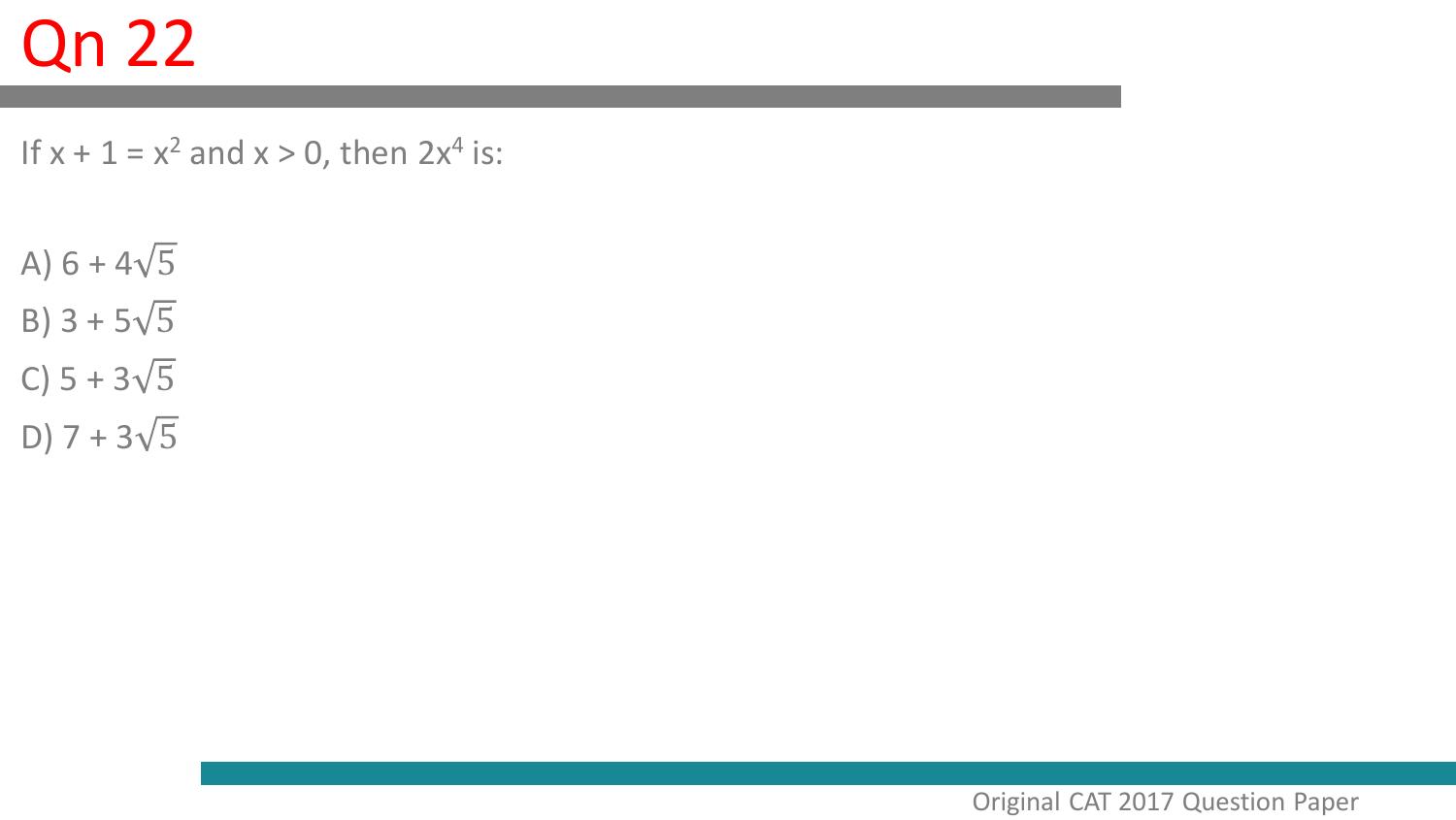 CAT 2017 CAT QA Slot 1 Question Paper - Page 23