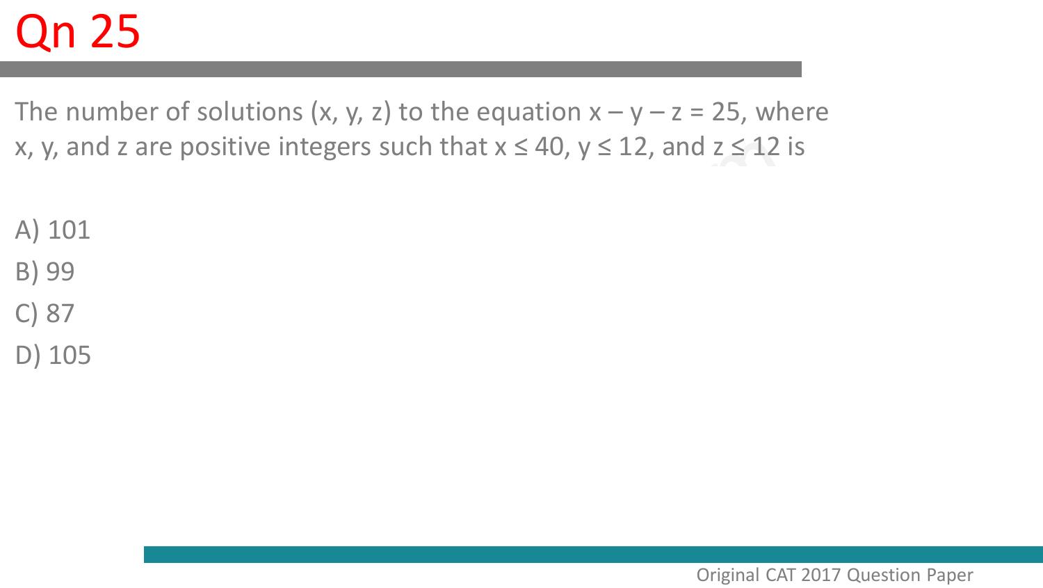 CAT 2017 CAT QA Slot 1 Question Paper - Page 26