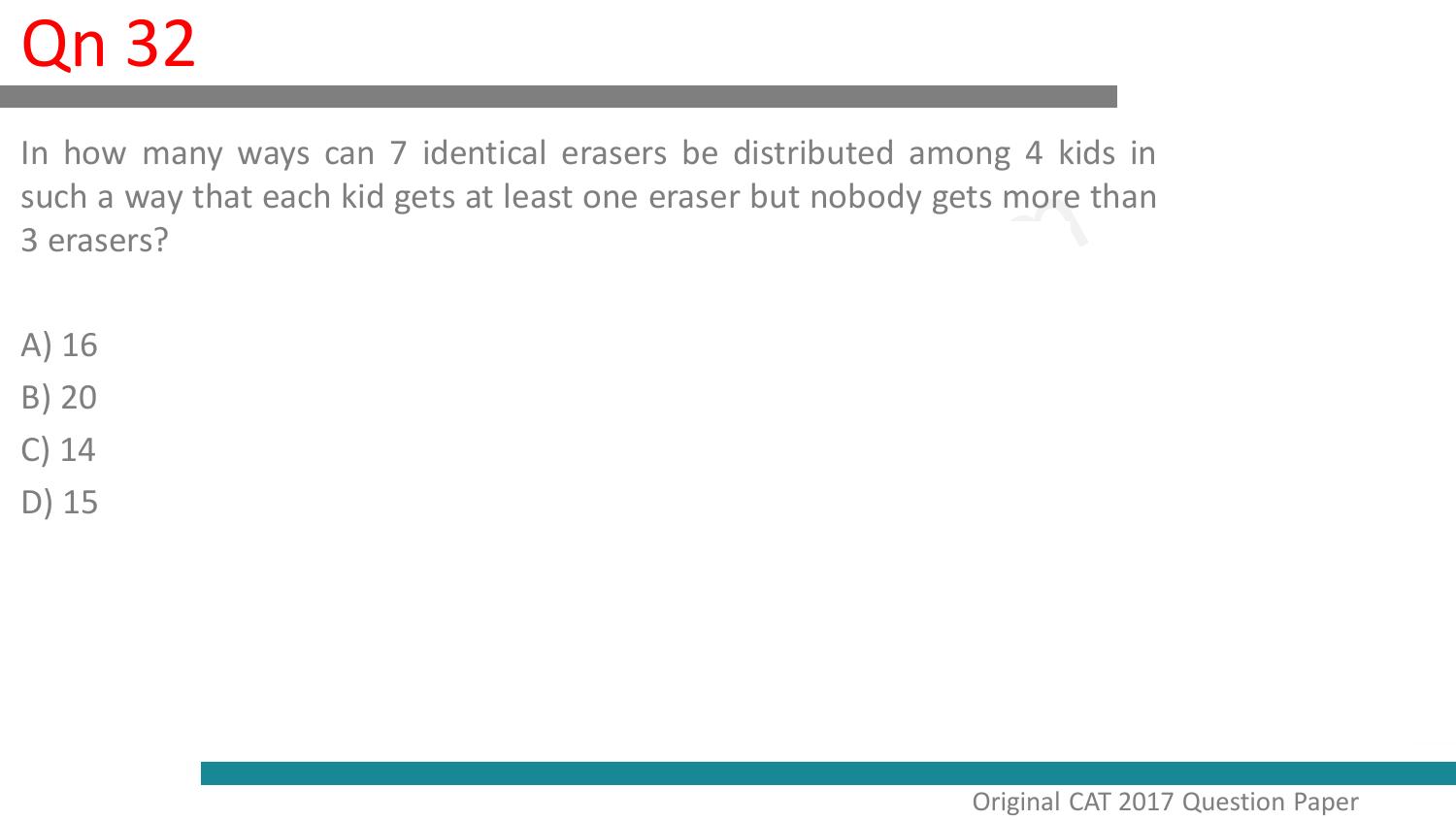 CAT 2017 CAT QA Slot 1 Question Paper - Page 33