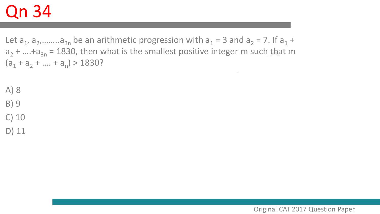 CAT 2017 CAT QA Slot 1 Question Paper - Page 35