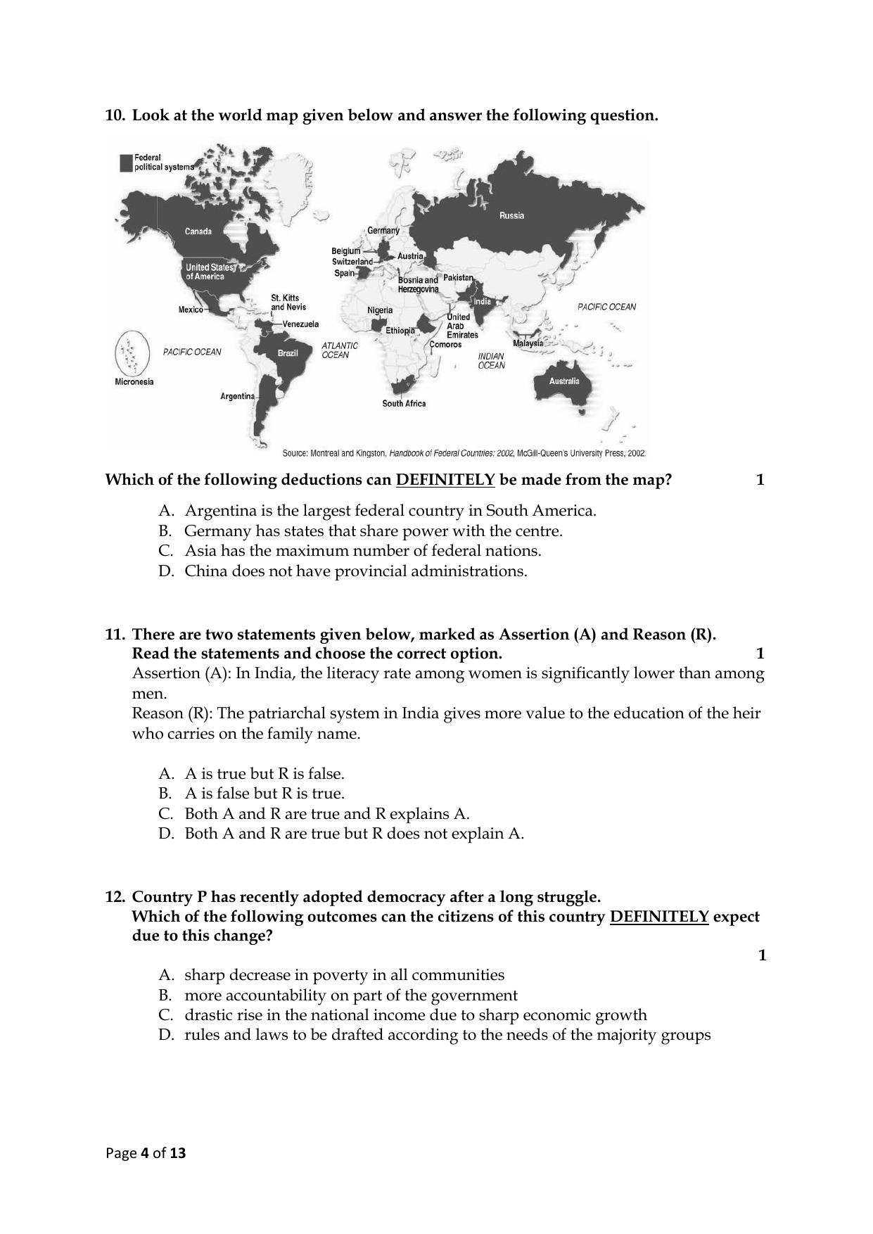 CBSE Class 10 Social Science Practice Questions 2022-23 - Page 4