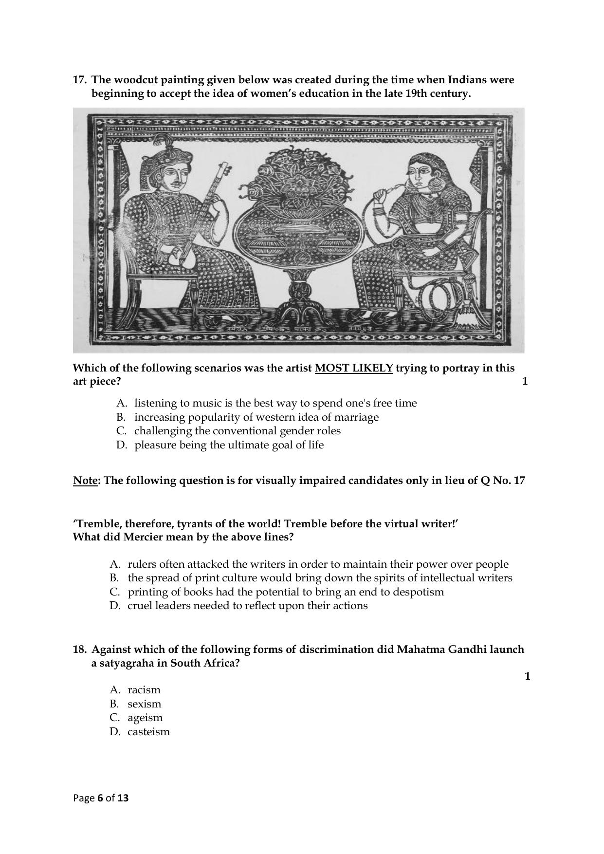 CBSE Class 10 Social Science Practice Questions 2022-23 - Page 6