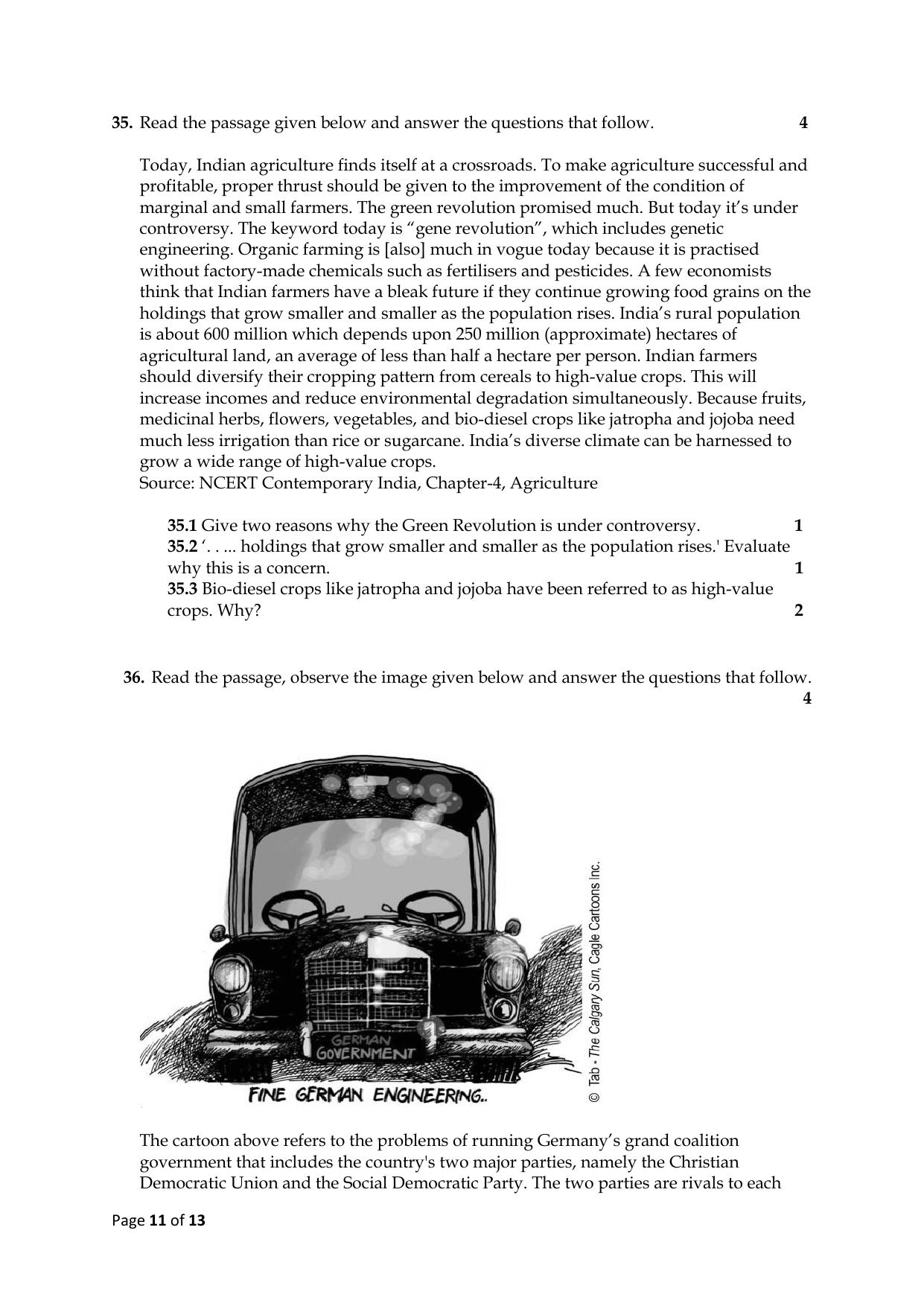 CBSE Class 10 Social Science Practice Questions 2022-23 - Page 11