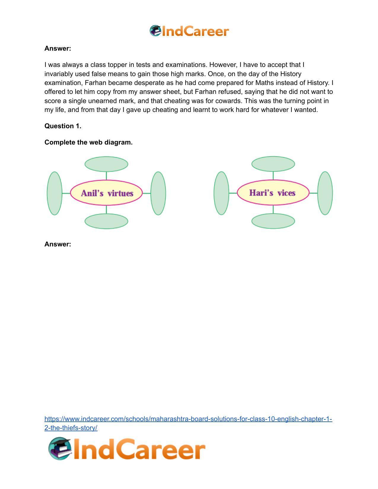 Maharashtra Board Solutions for Class 10- English: Chapter 1.2- The Thief’s Story - Page 4