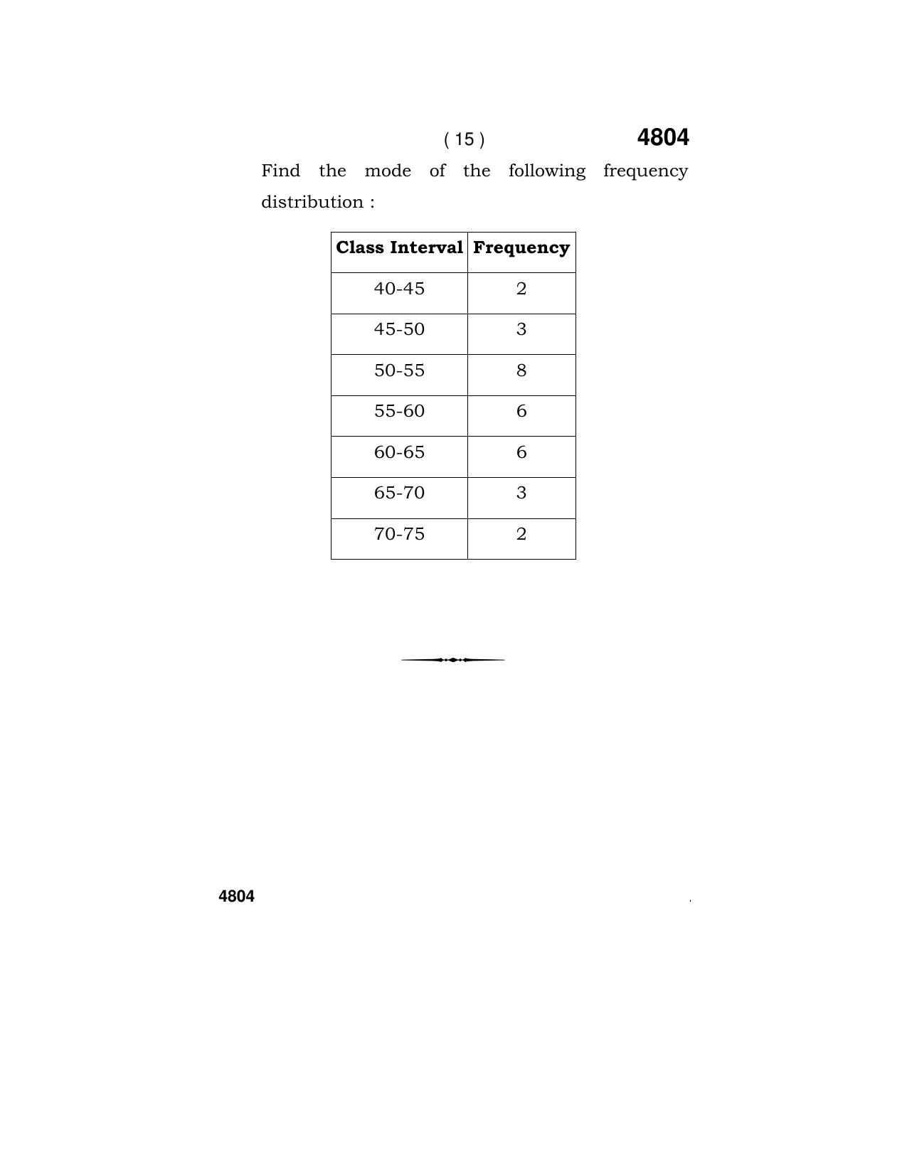 Haryana Board HBSE Class 10 Mathematics (Re-appear) 2020 Question Paper - Page 15
