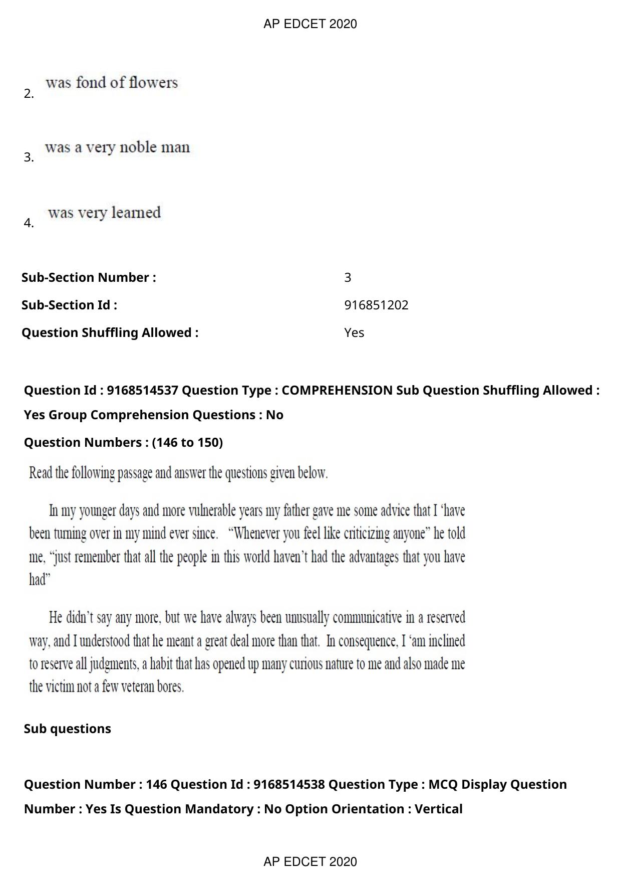 AP EDCET 2020 English Question Paper - Page 90