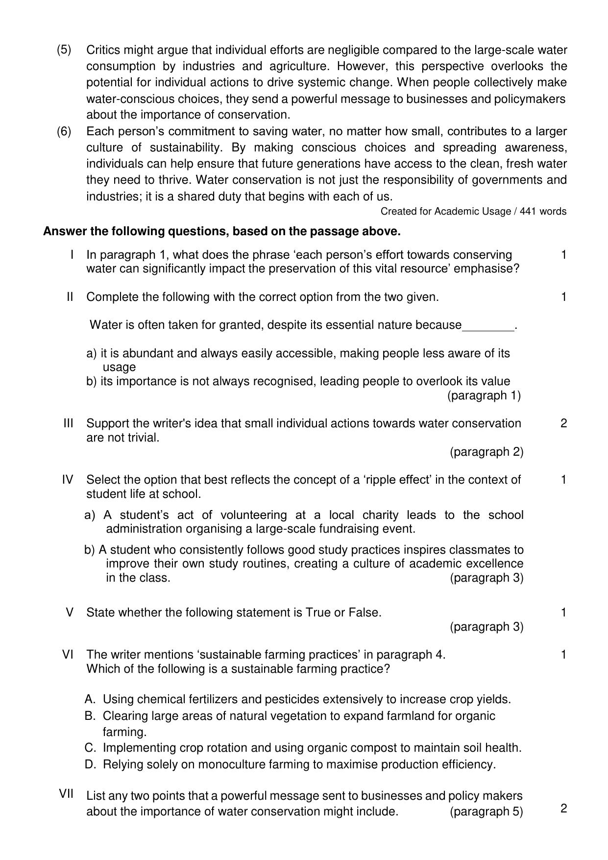 CBSE Class 10 English (Language & Literature) Sample Paper 2025 - Page 2