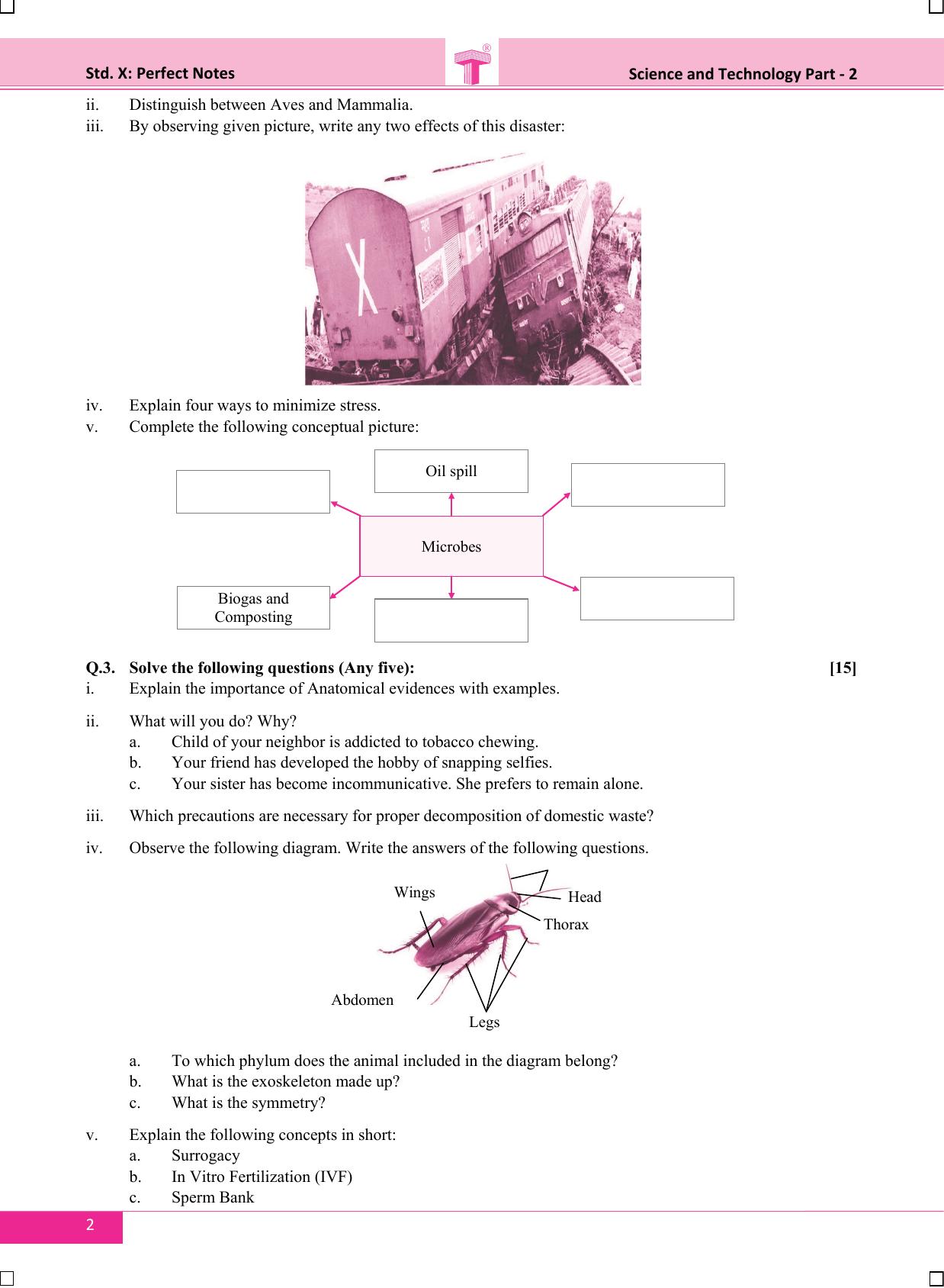 Maharashtra Board SSC Science-2 March 2020 Question Paper - Page 2