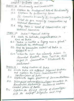 CBSE Worksheets for Class 11 Geography Assignment 8