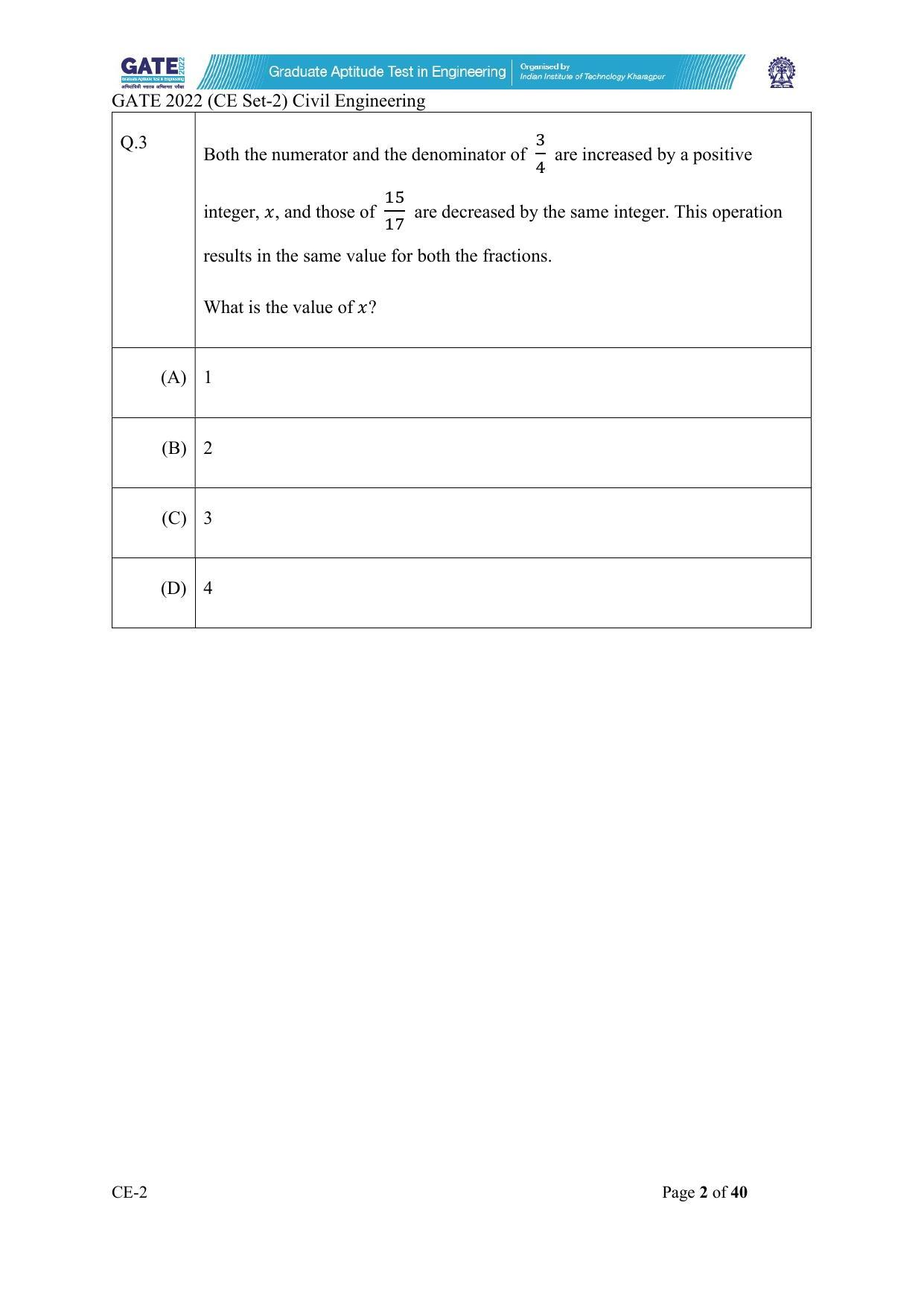 GATE 2022 Civil Engineering (CE) Question Paper - Page 48