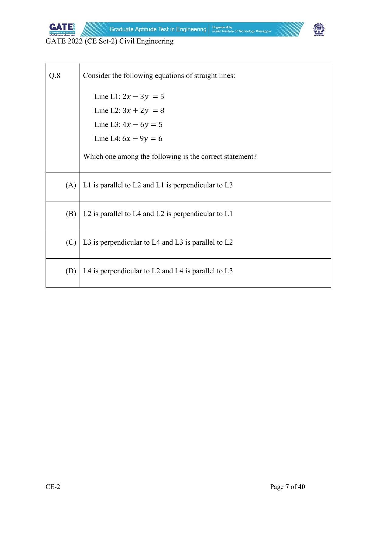 GATE 2022 Civil Engineering (CE) Question Paper - Page 53