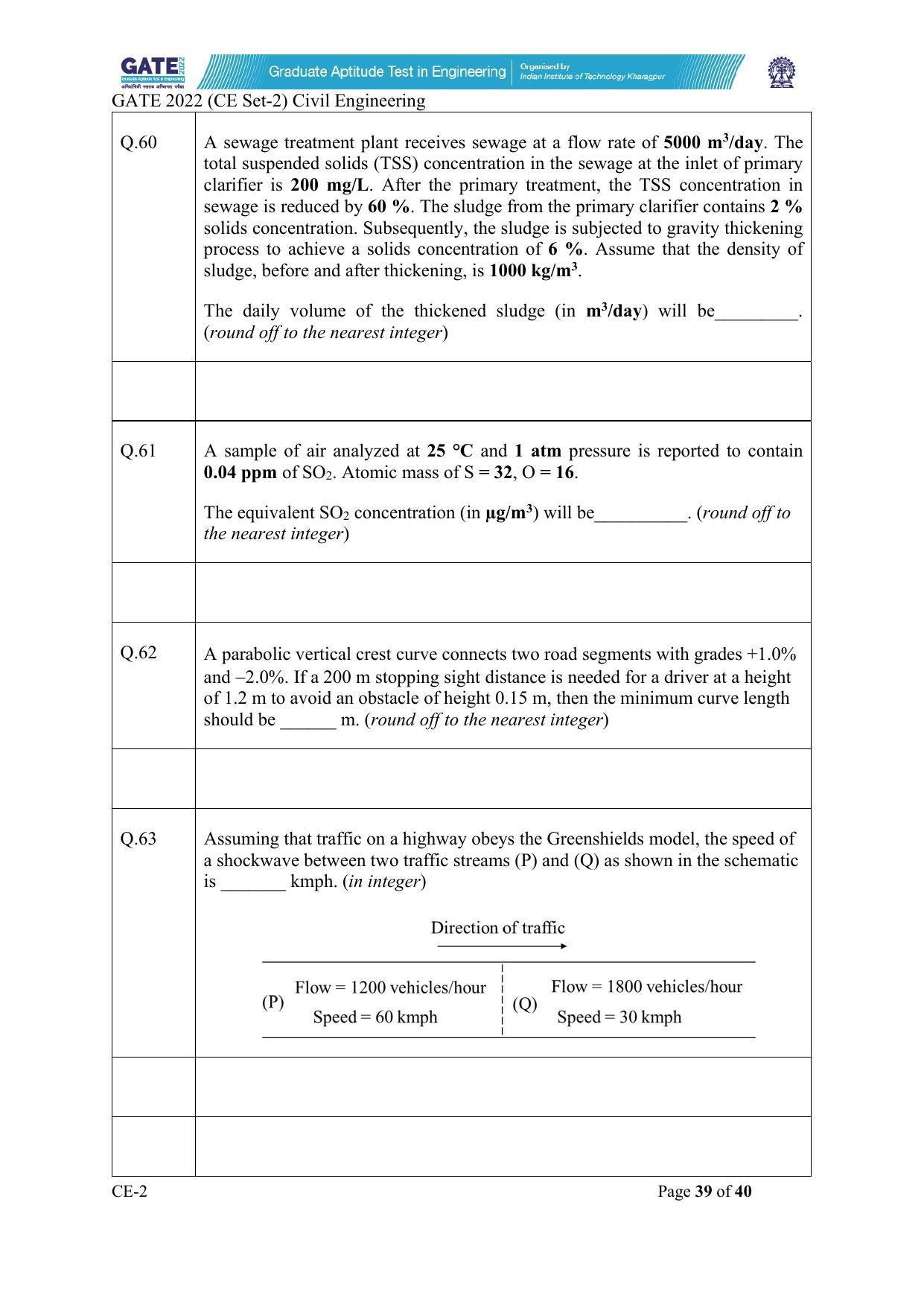 GATE 2022 Civil Engineering (CE) Question Paper - Page 85