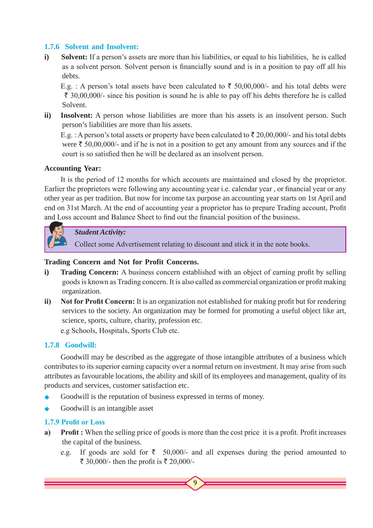 Maharashtra Board Class 10 Accountancy Textbook - Page 19