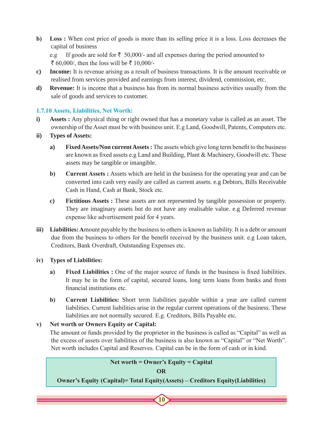 Maharashtra Board Class 10 Accountancy Textbook - Page 20