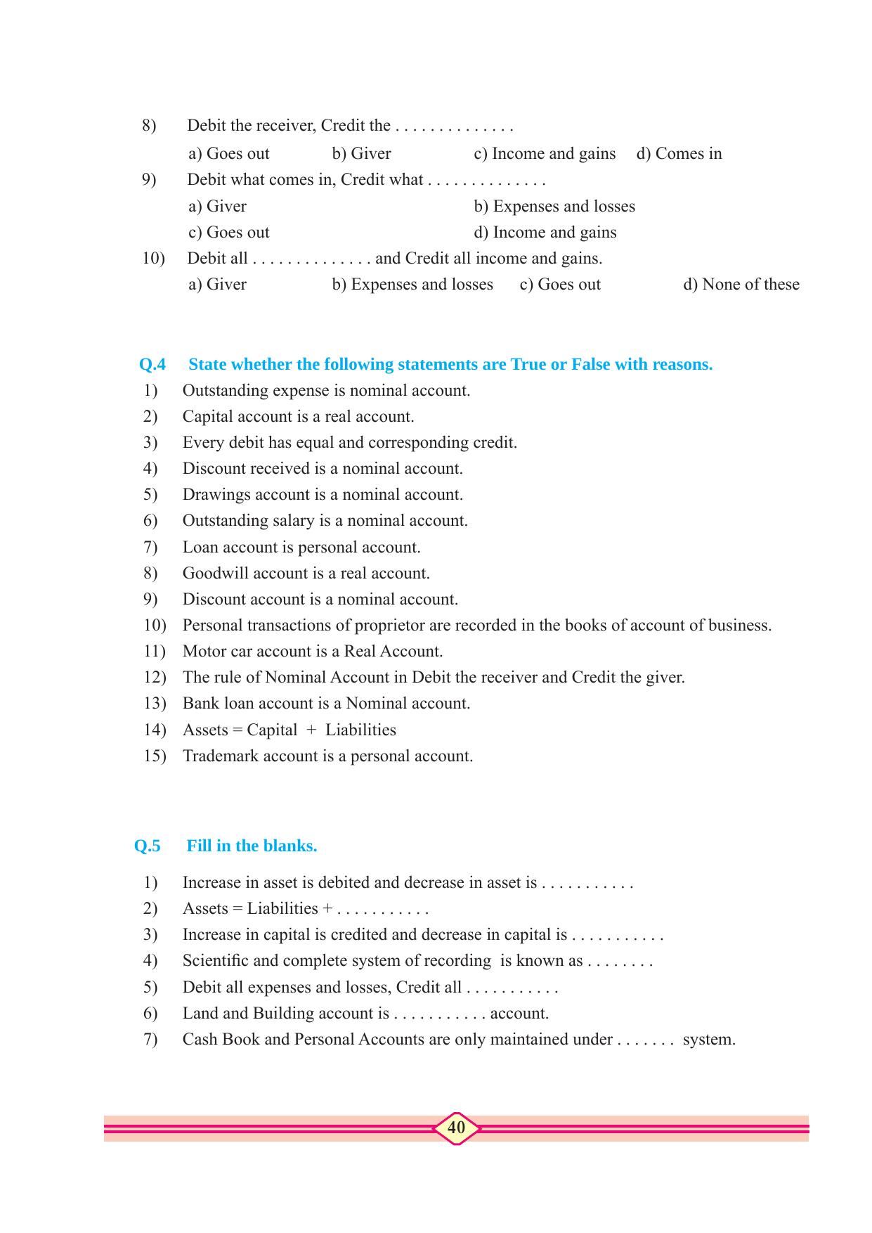 Maharashtra Board Class 10 Accountancy Textbook - Page 50