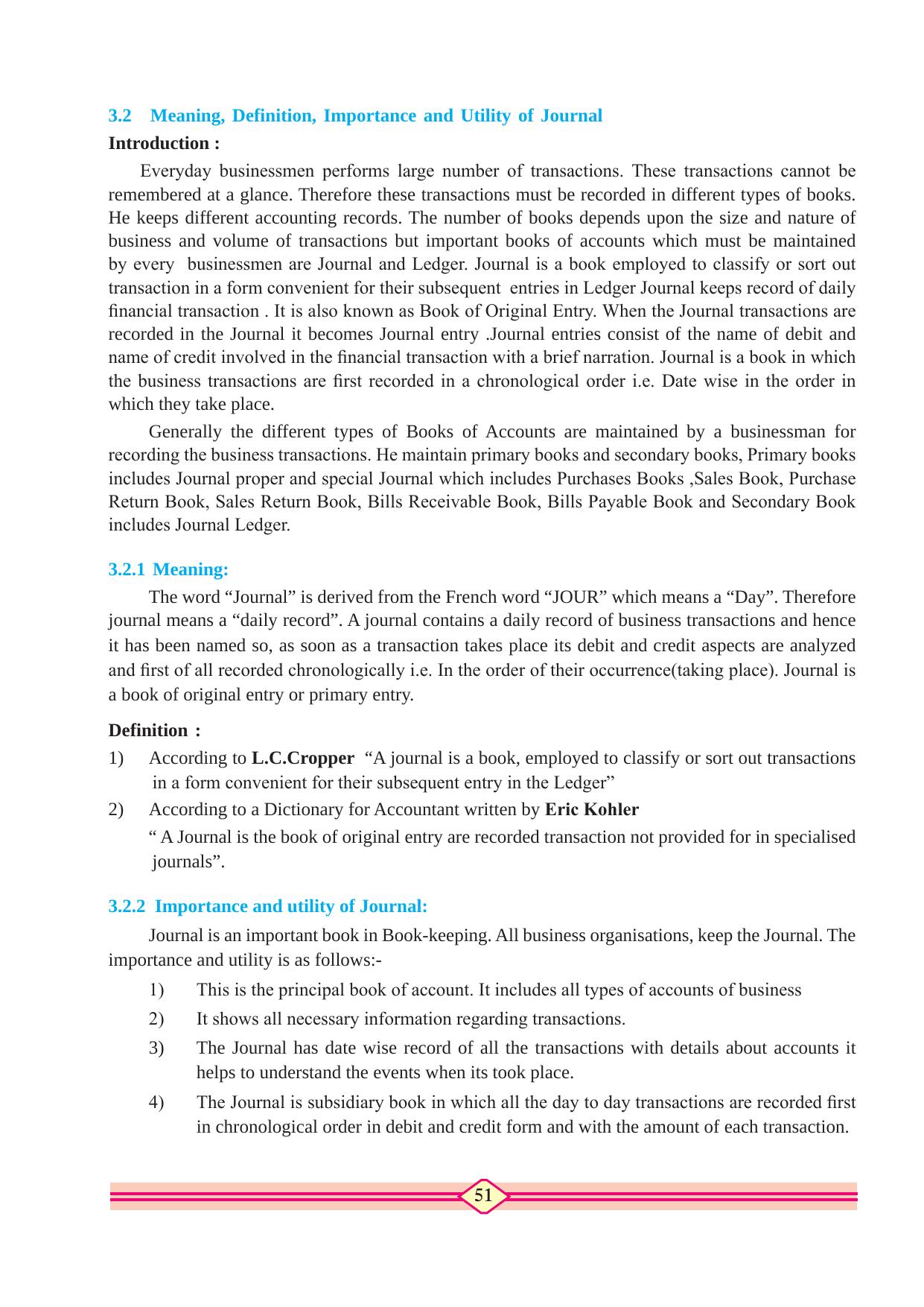 Maharashtra Board Class 10 Accountancy Textbook - Page 61