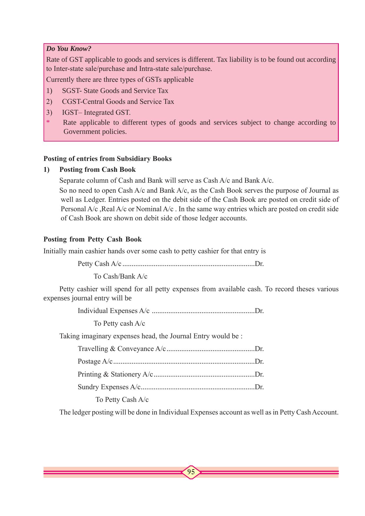 Maharashtra Board Class 10 Accountancy Textbook - Page 105