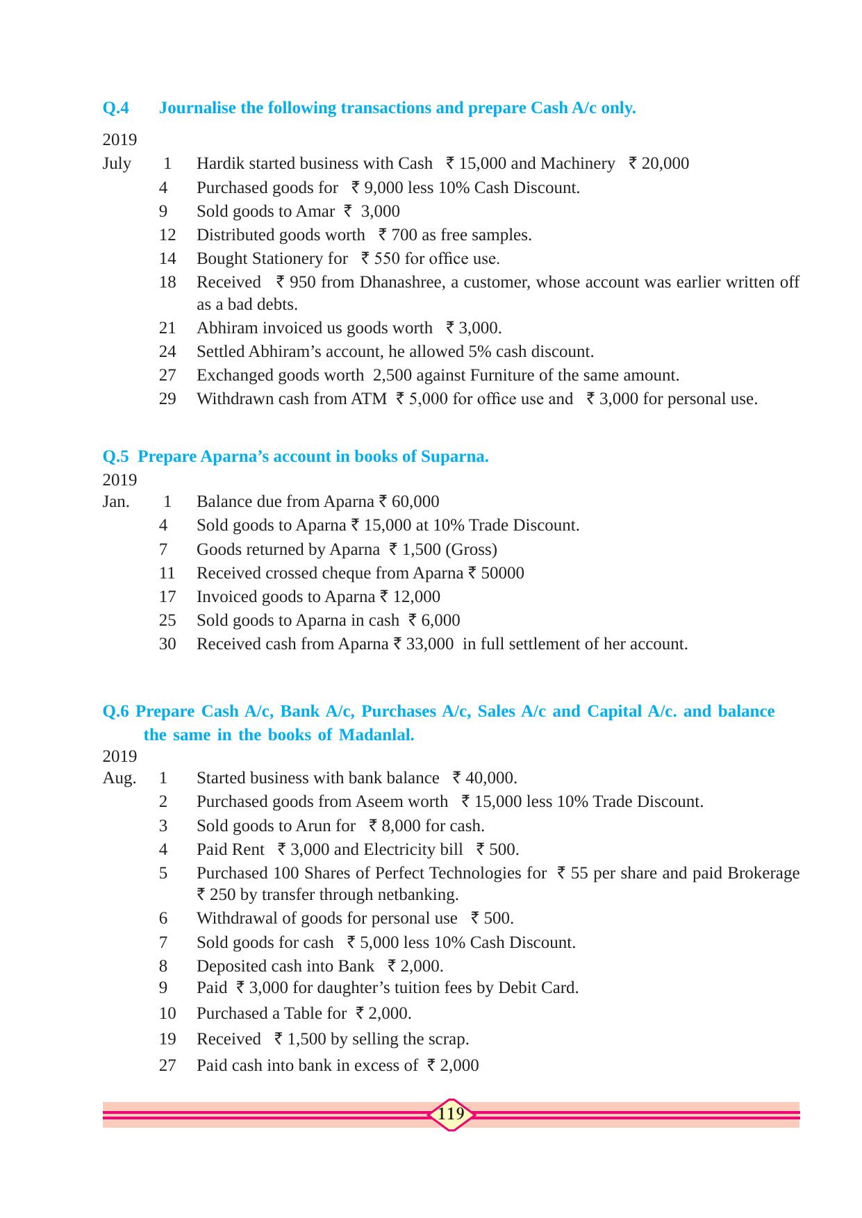Maharashtra Board Class 10 Accountancy Textbook - Page 129