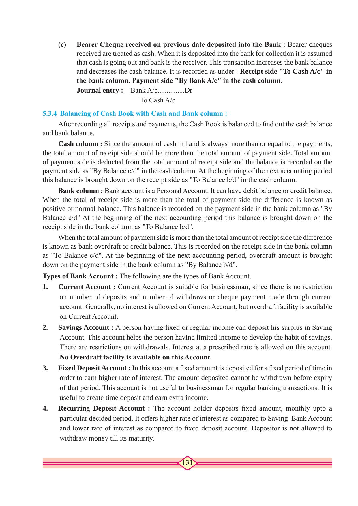 Maharashtra Board Class 10 Accountancy Textbook - Page 141