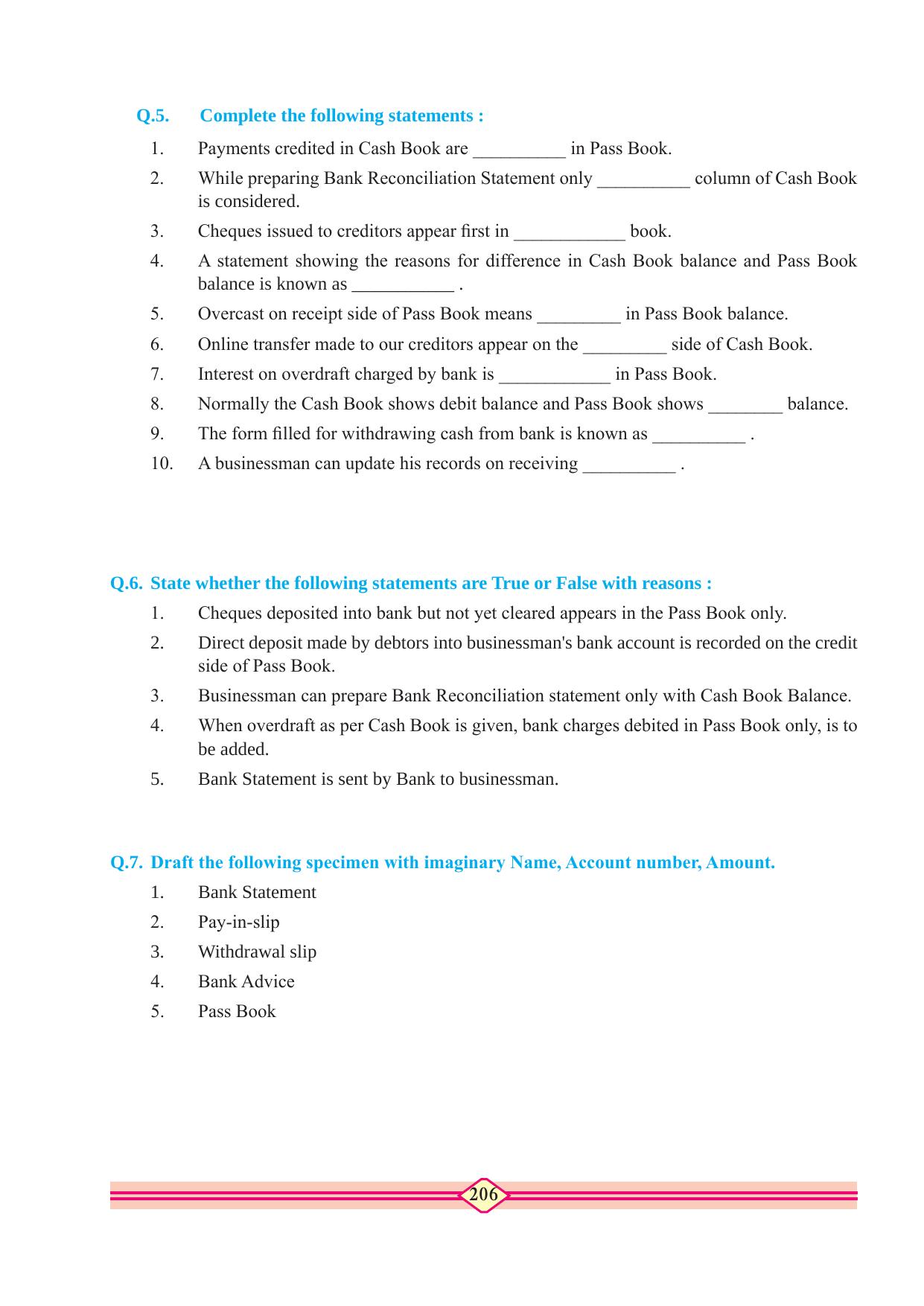 Maharashtra Board Class 10 Accountancy Textbook - Page 216