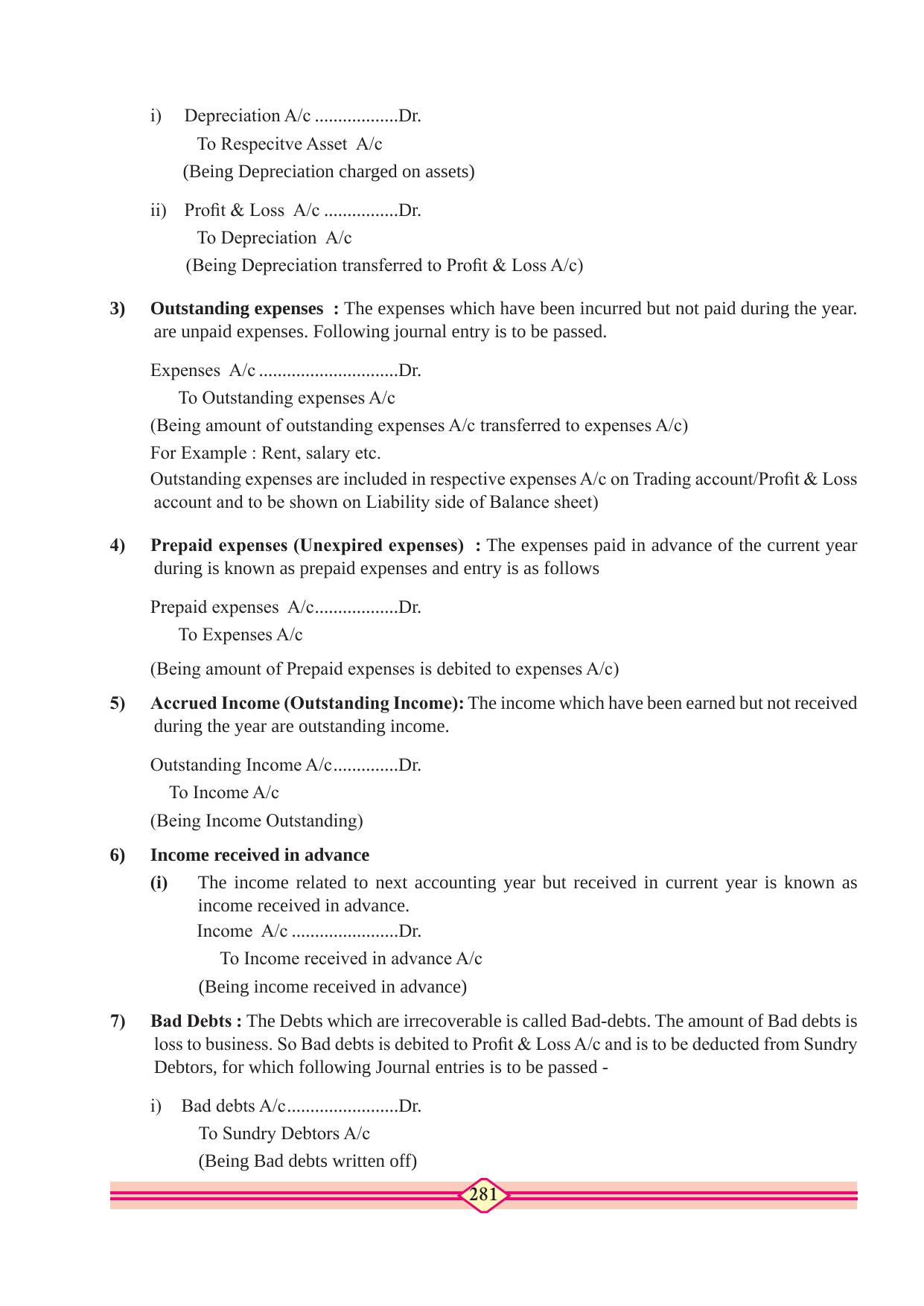 Maharashtra Board Class 10 Accountancy Textbook - Page 291