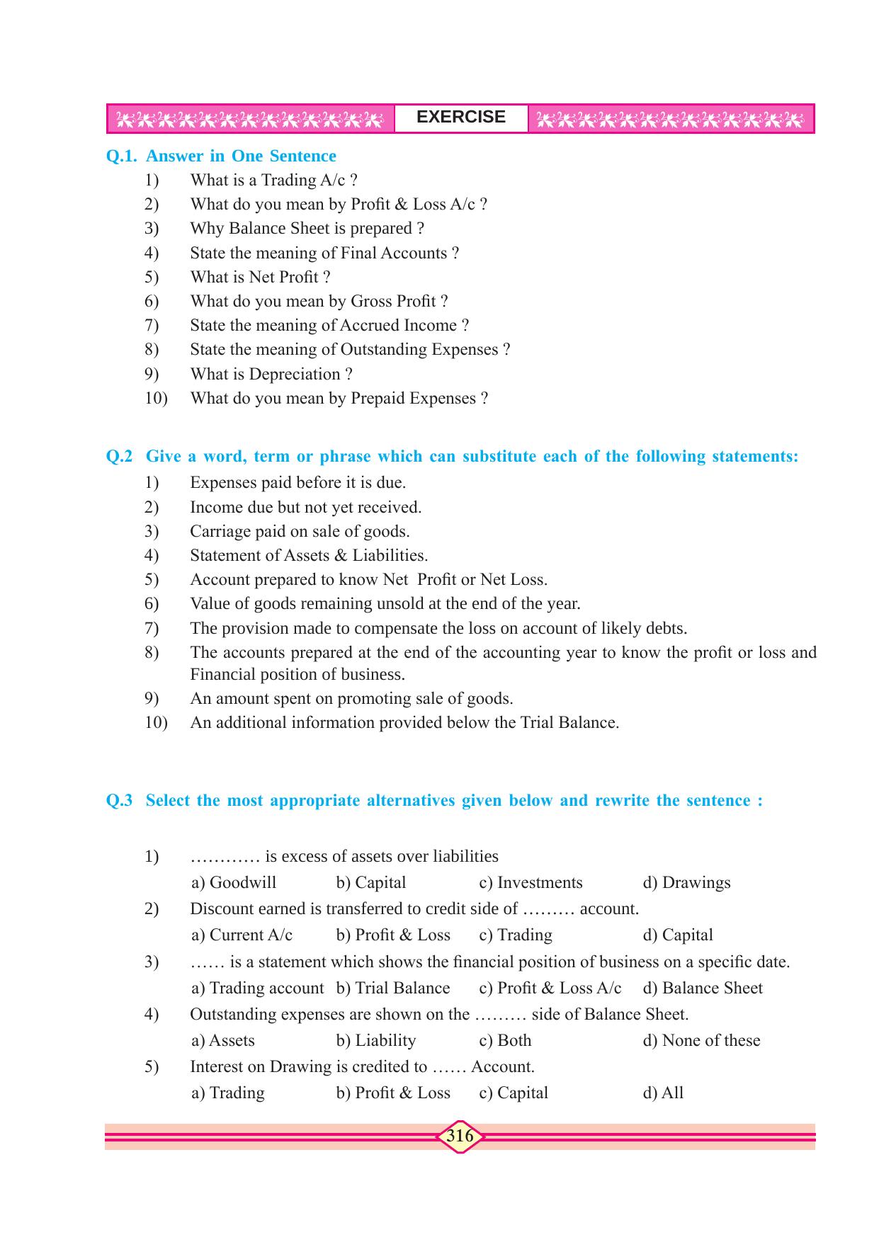 Maharashtra Board Class 10 Accountancy Textbook - Page 326