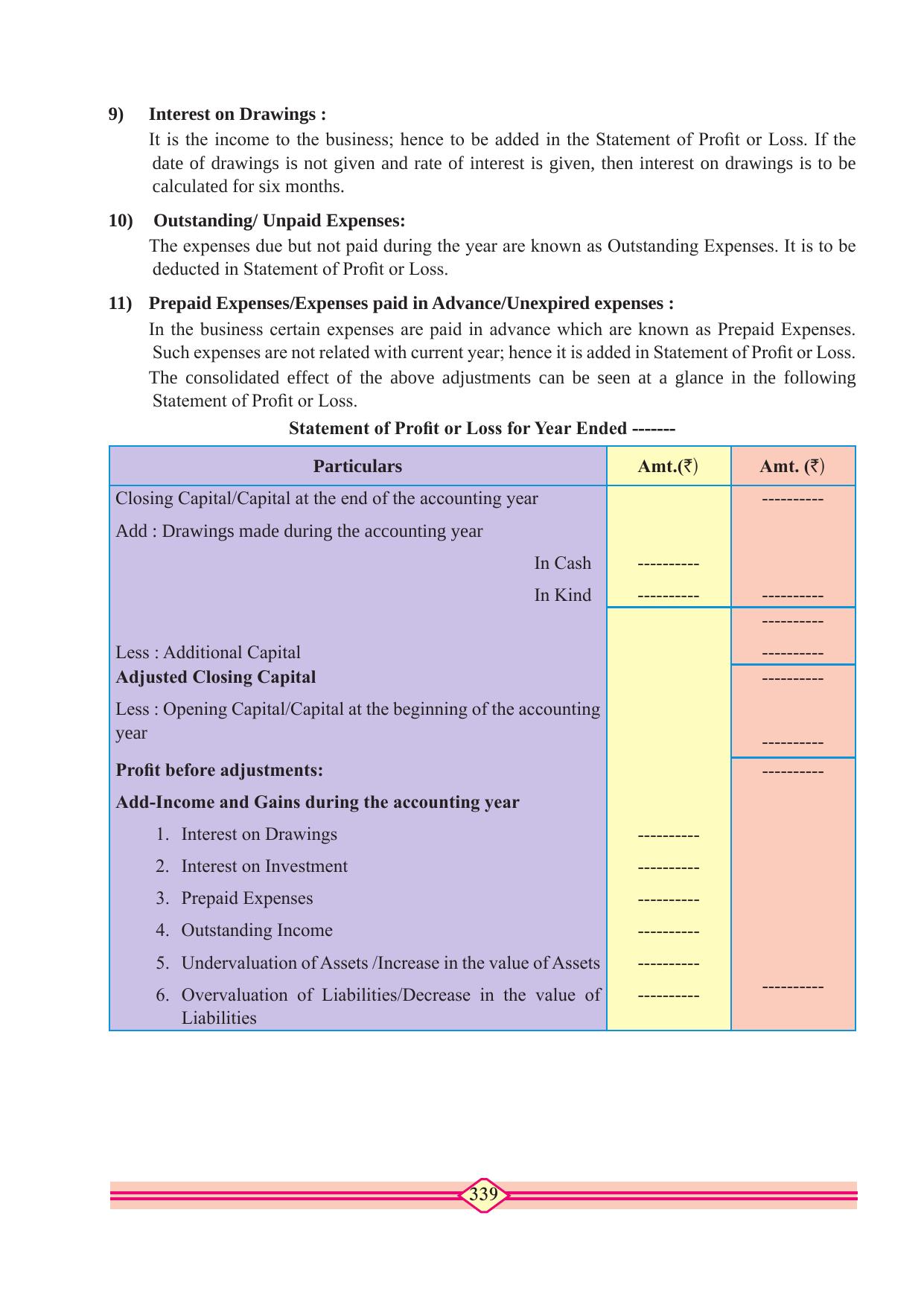 Maharashtra Board Class 10 Accountancy Textbook - Page 349