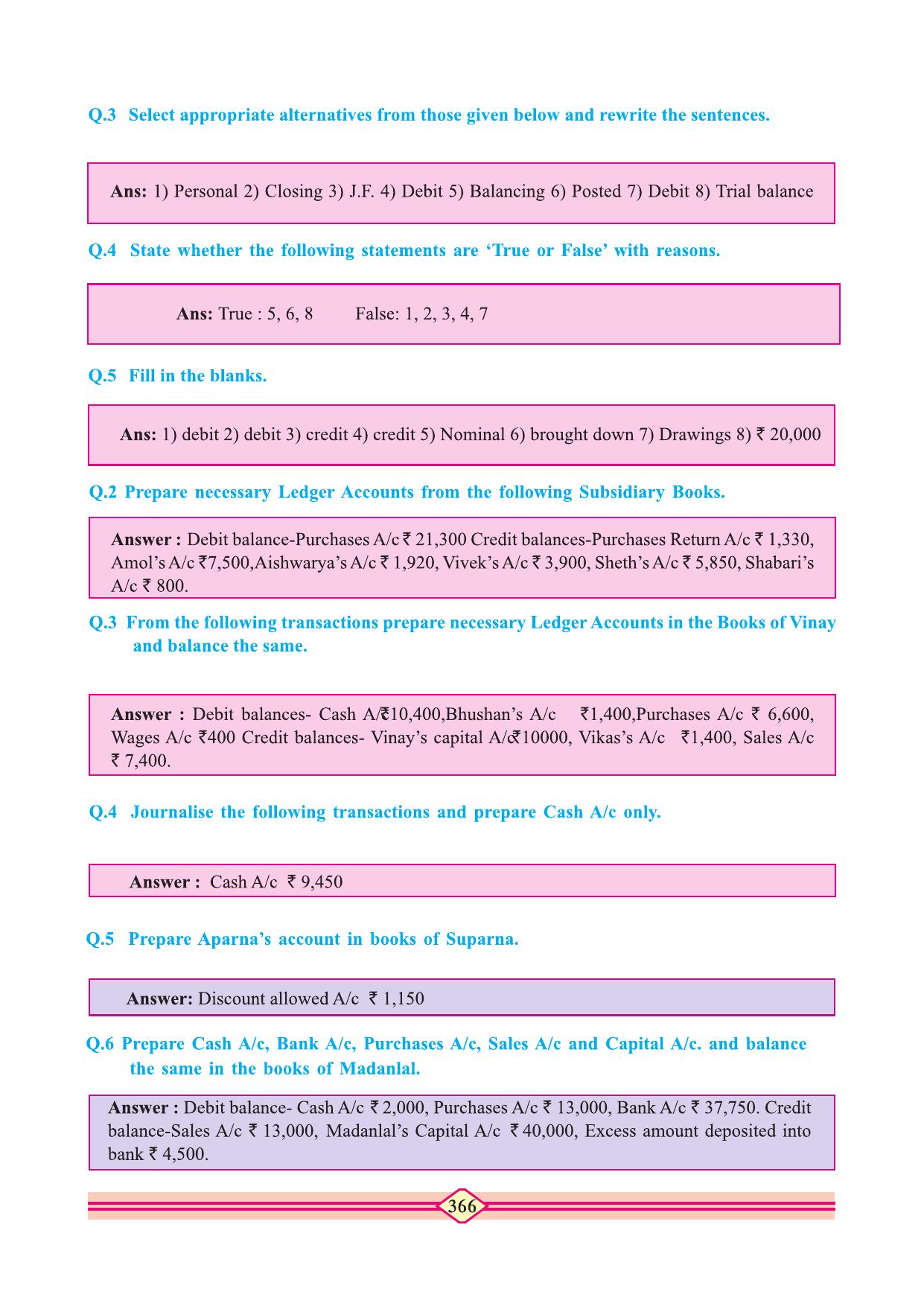 Maharashtra Board Class 10 Accountancy Textbook - Page 376