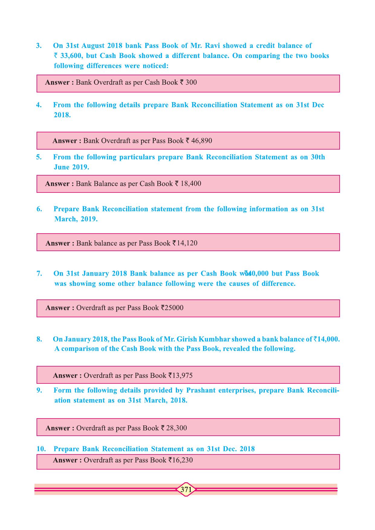 Maharashtra Board Class 10 Accountancy Textbook - Page 381