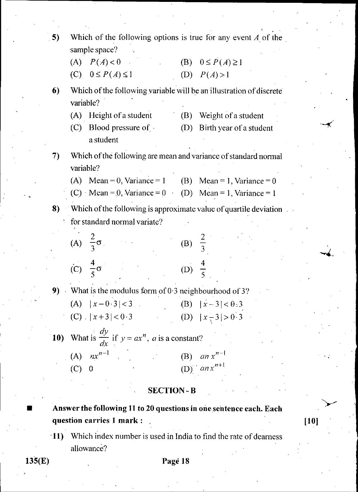 Gujarat Board Class 12th Question Paper March 2019: 135 (GHE) - Page 18