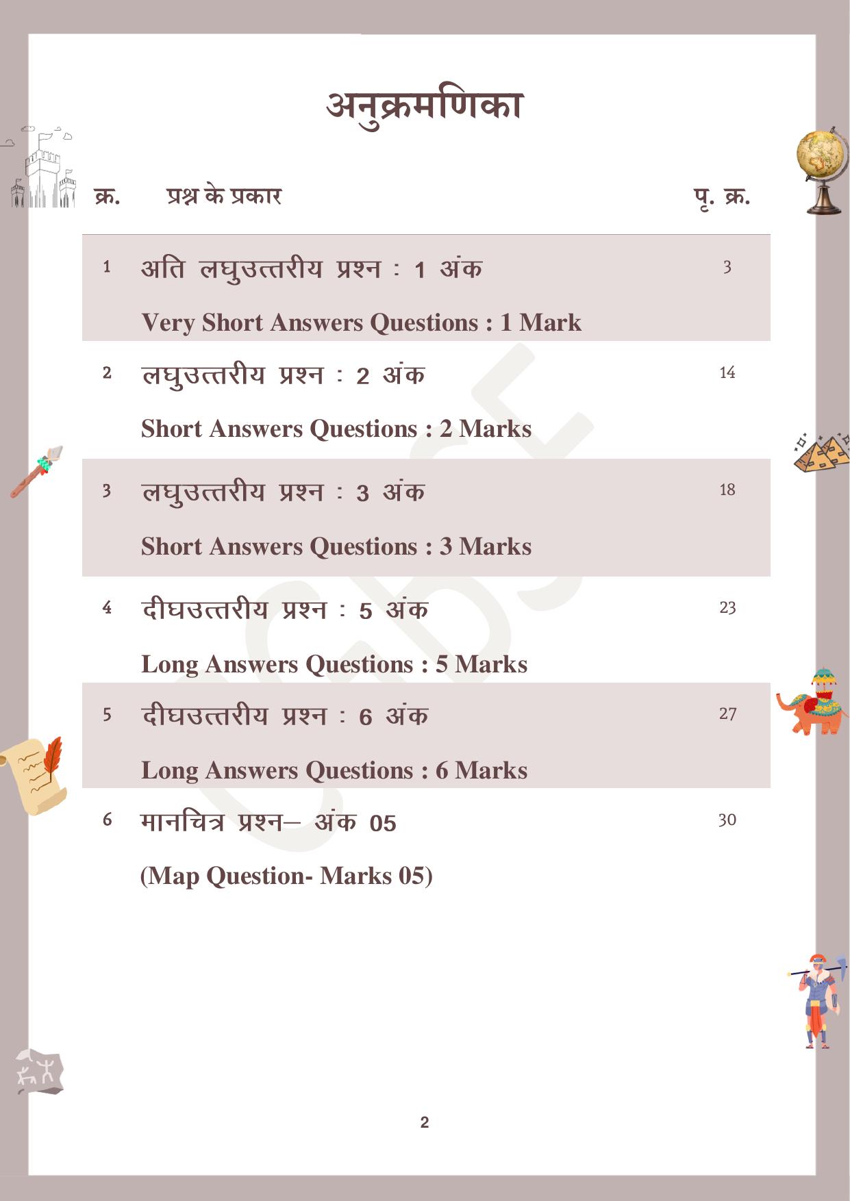 CGBSE Board Class 12 History इतिहास 2023-2024 Question Bank - Page 2