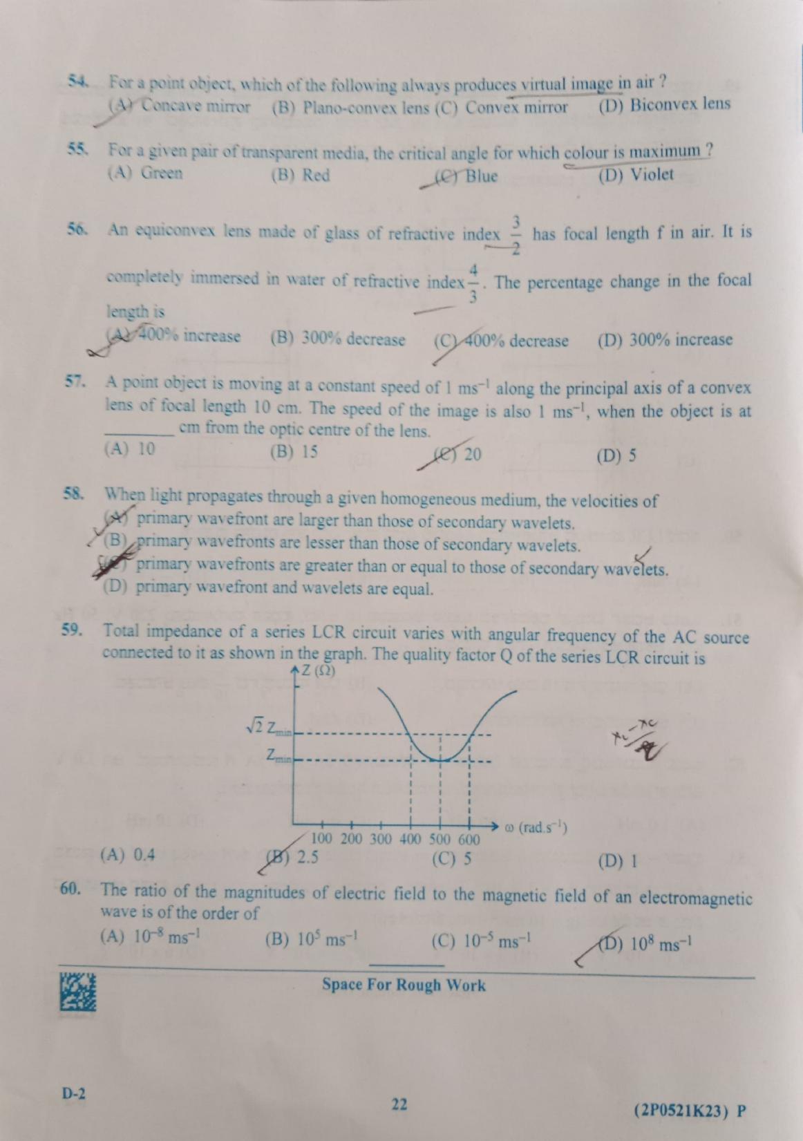 KCET 2023 Physics D2 Question Paper - Page 19