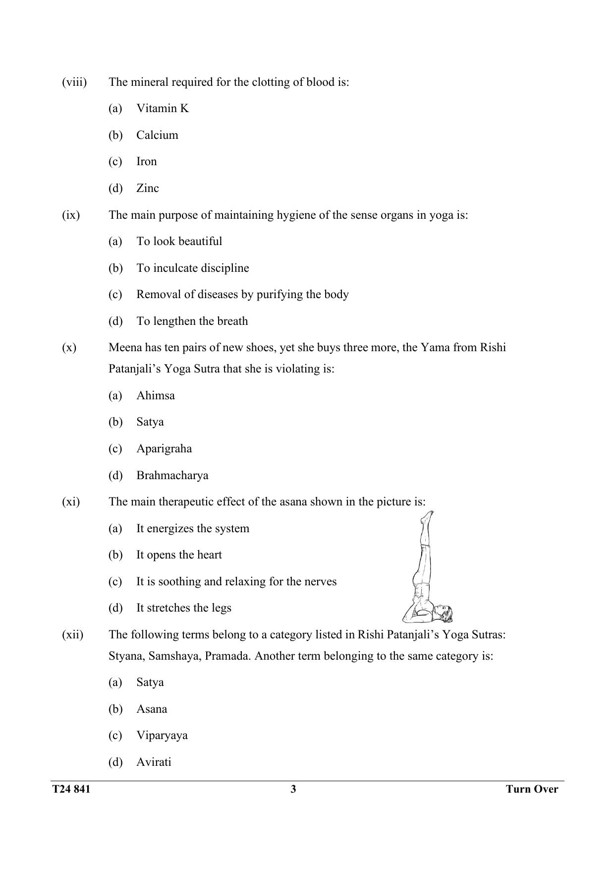 ICSE Class 10 YOGA 2024 Question Paper - Page 3