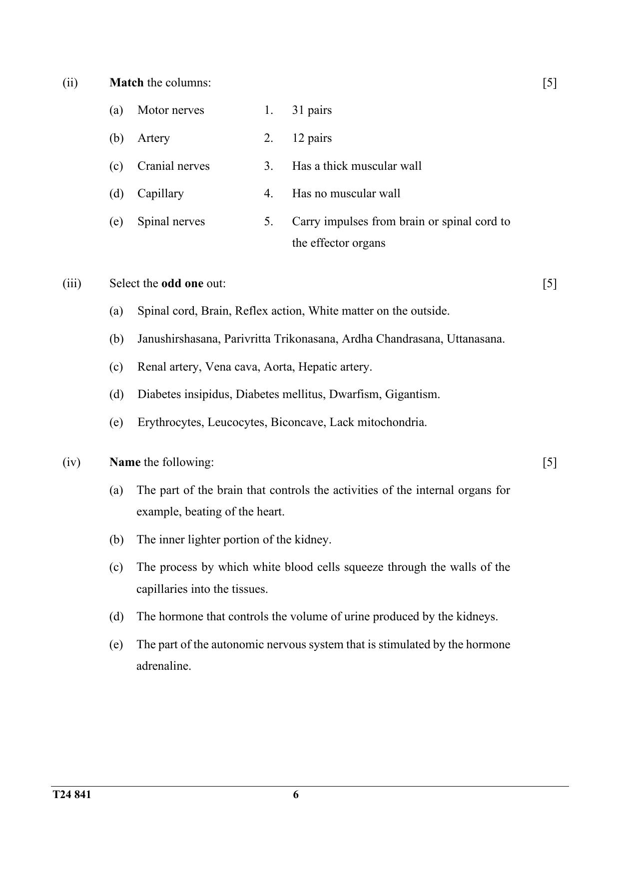 ICSE Class 10 YOGA 2024 Question Paper - Page 6