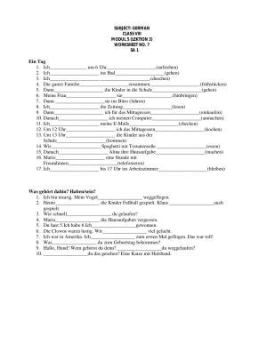 CBSE Worksheets for Class 8 German Assignment 7
