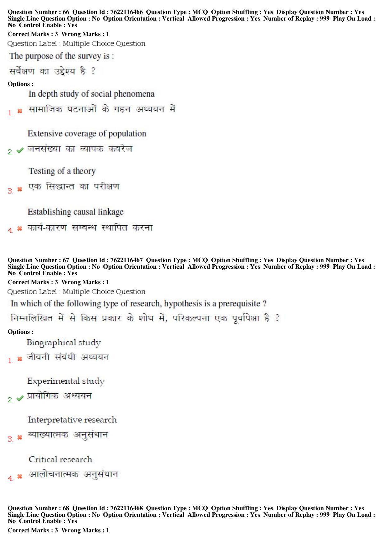BHU RET Sociology 2019 Question Paper  - Page 35