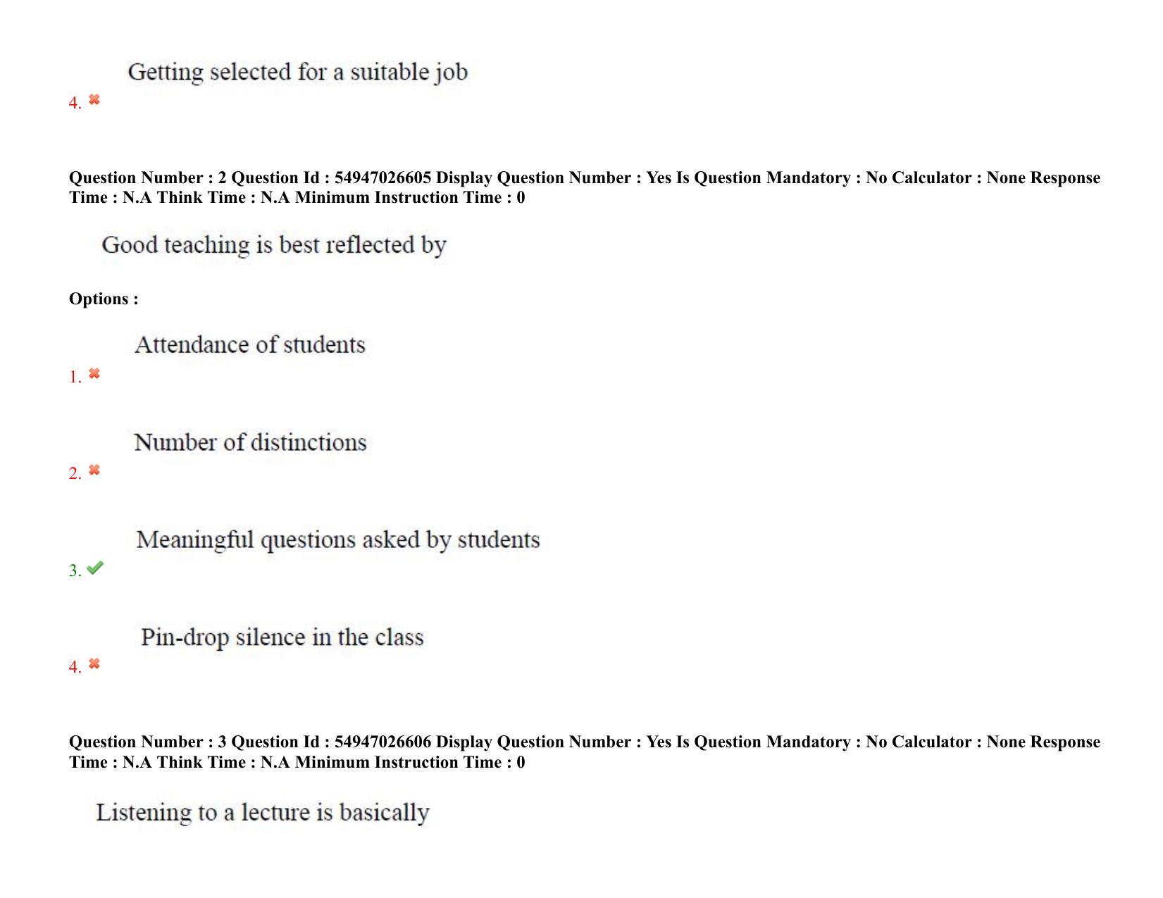 AP RCET 2022: psychology -  18-10-2022 (Tuesday) Session-II: Question Paper With keys - Page 3