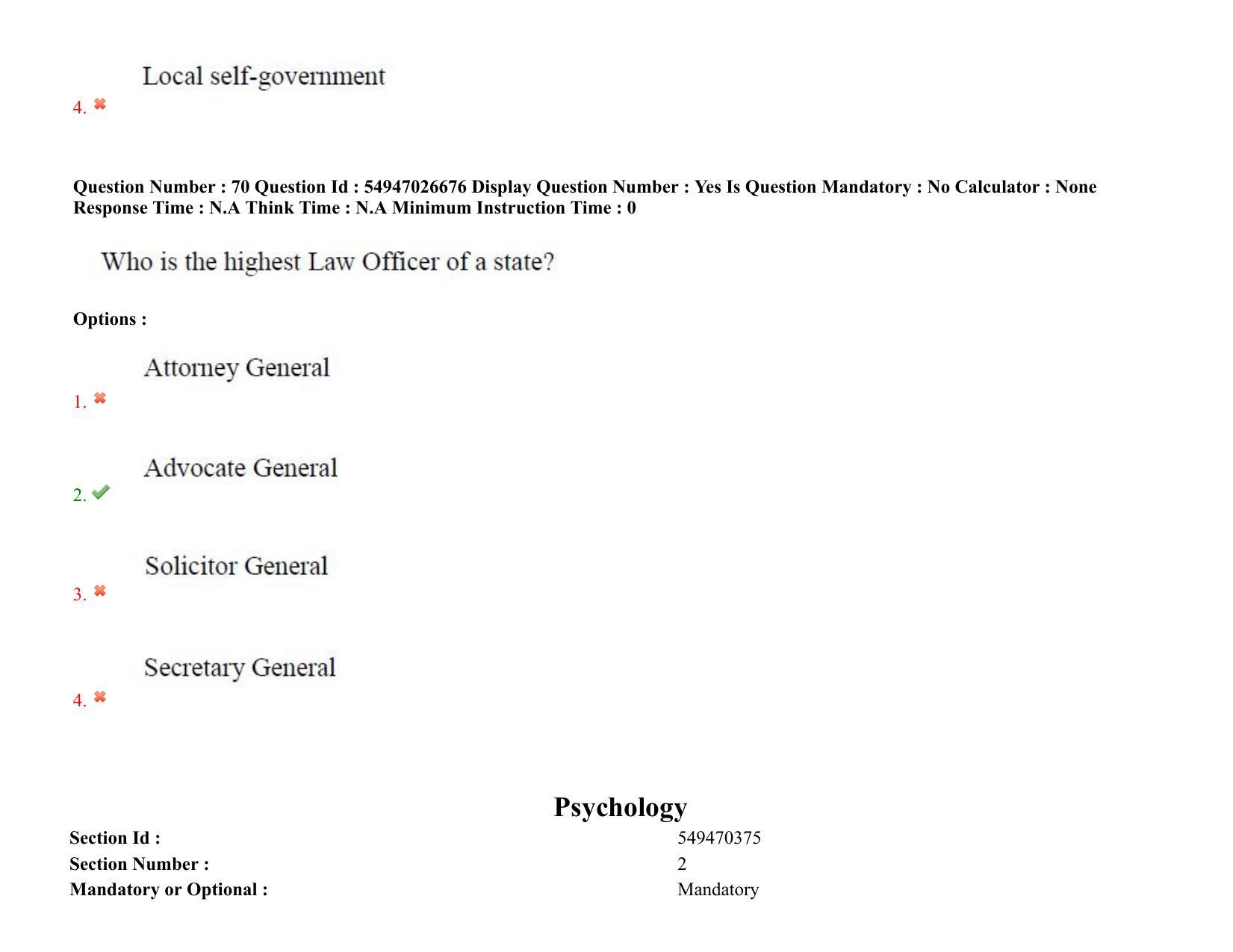 AP RCET 2022: psychology -  18-10-2022 (Tuesday) Session-II: Question Paper With keys - Page 60
