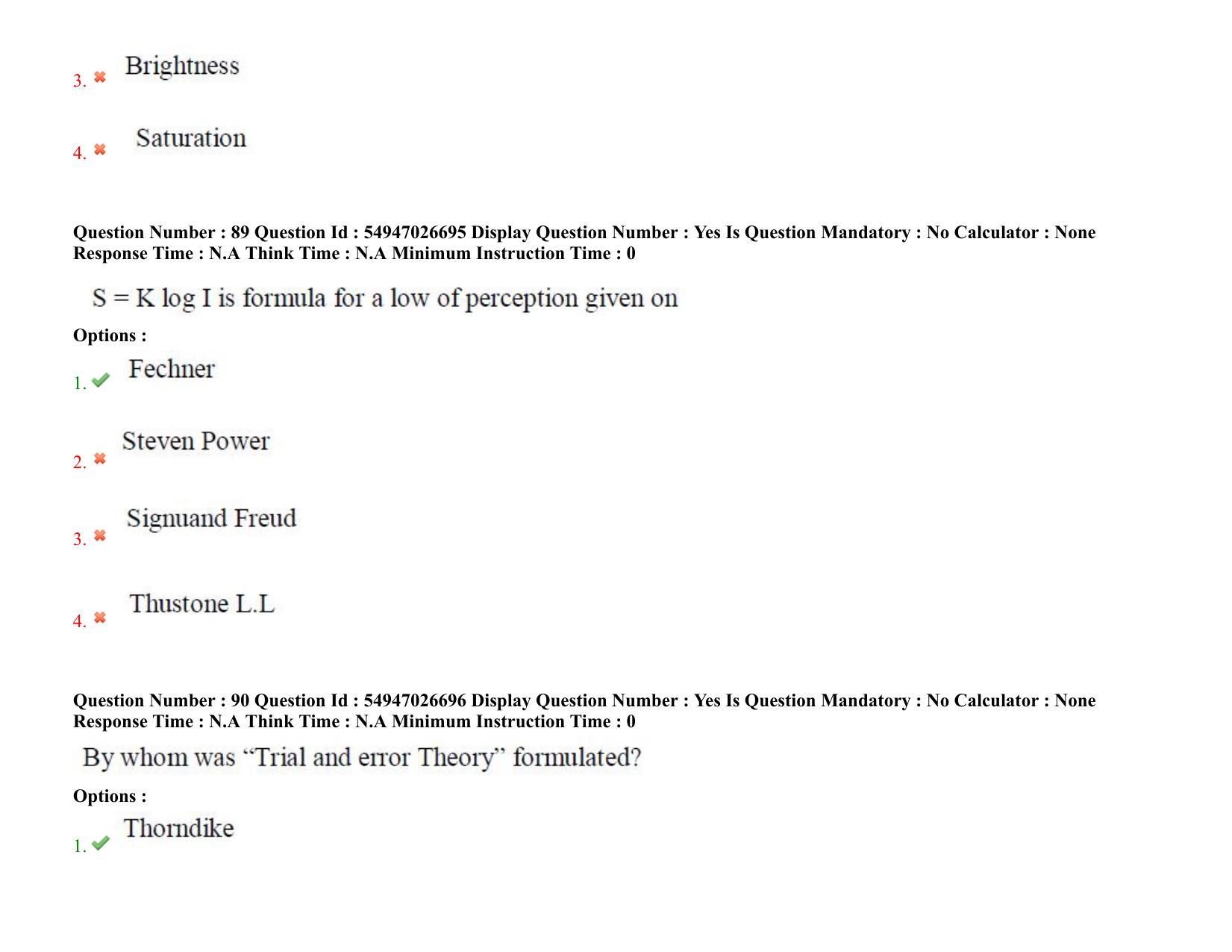 AP RCET 2022: psychology -  18-10-2022 (Tuesday) Session-II: Question Paper With keys - Page 71